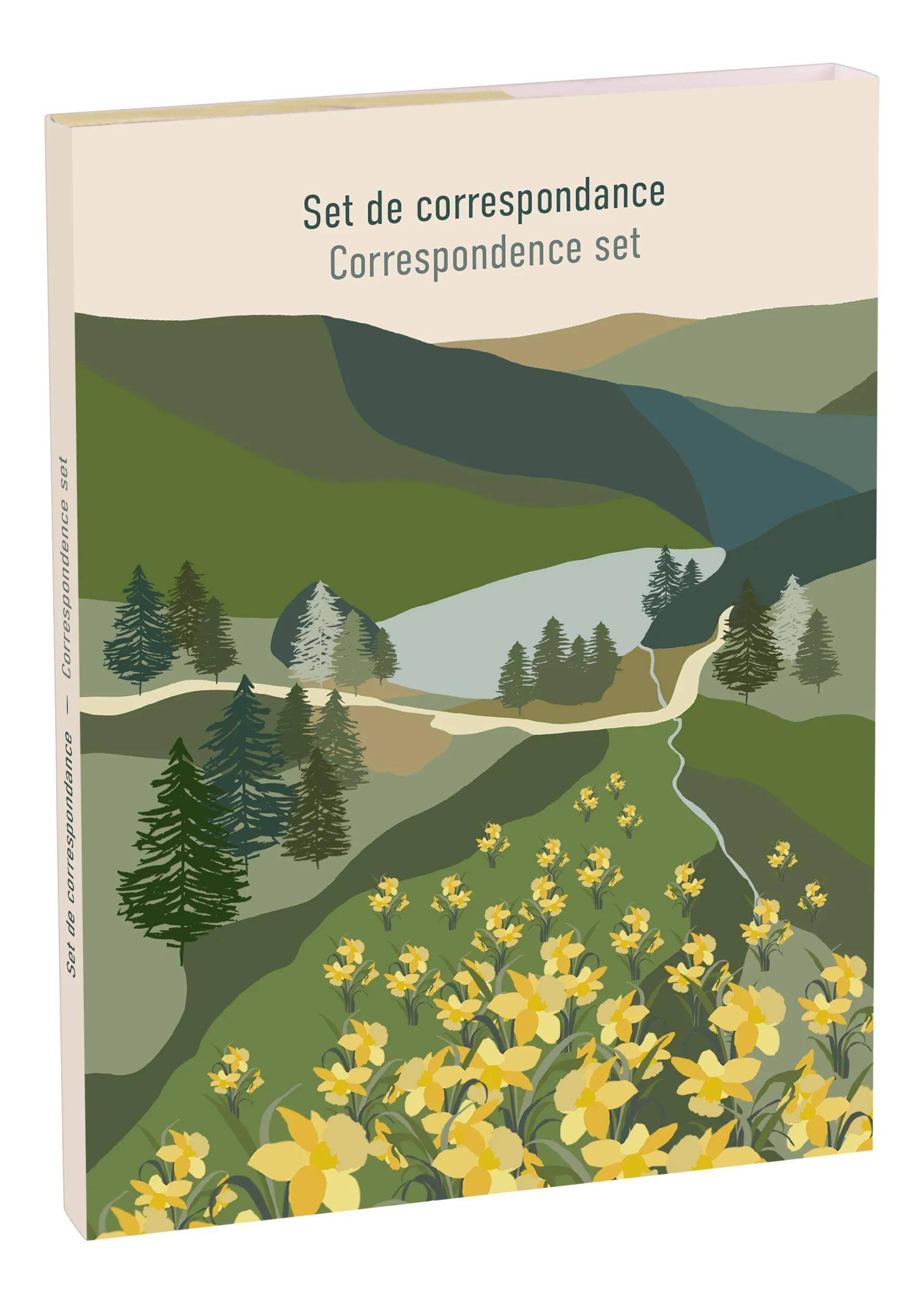 Clairefontaine 5x Korrespondenzset 2x16,5 cm Umschläge Pollen mehrfarbig 83495C