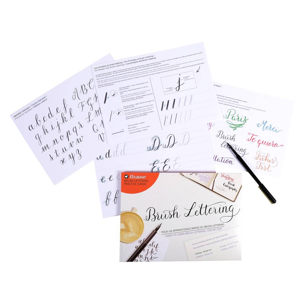 Brause 3x Lernbögen für Brush Lettering 197B