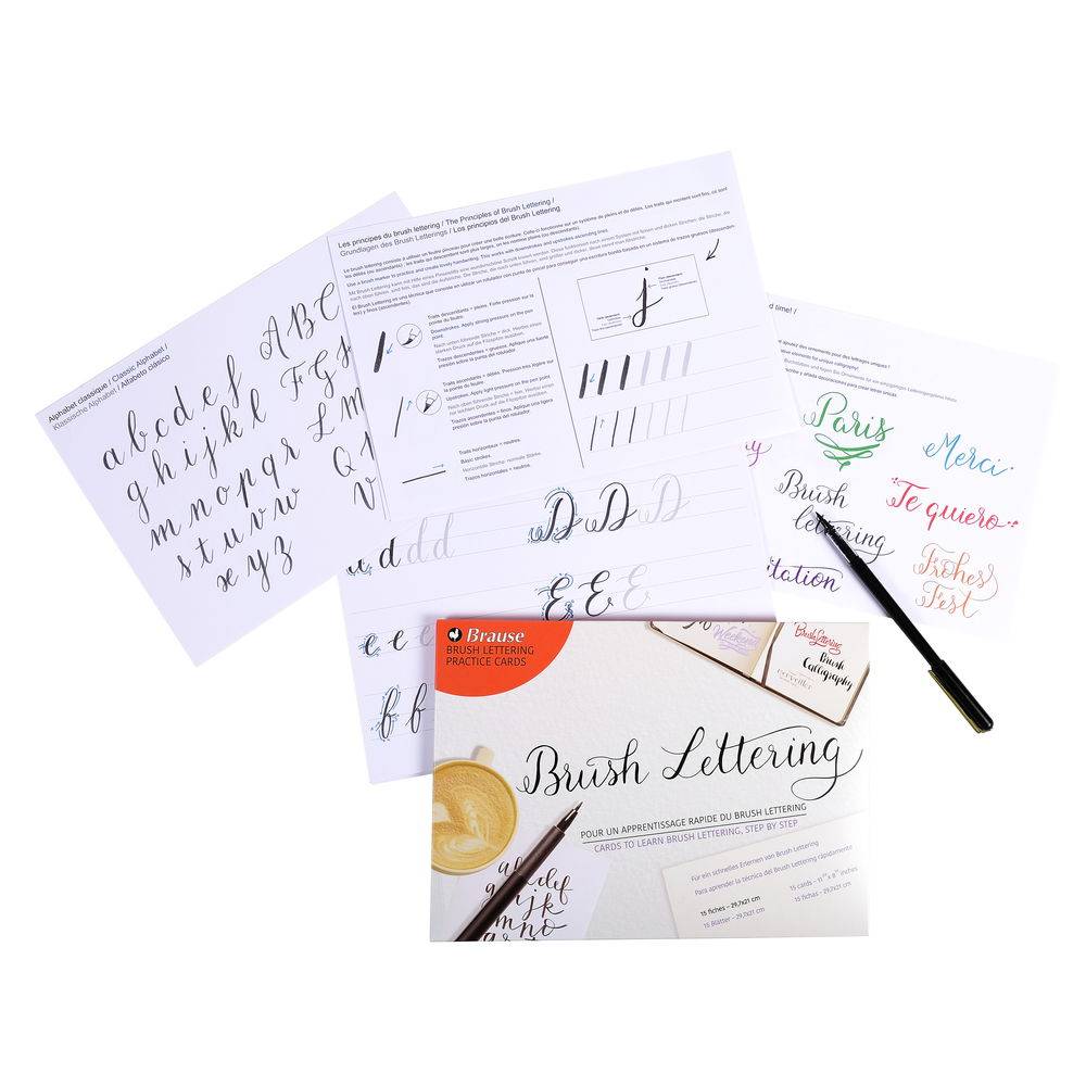 Brause 3x Lernbögen für Brush Lettering 197B