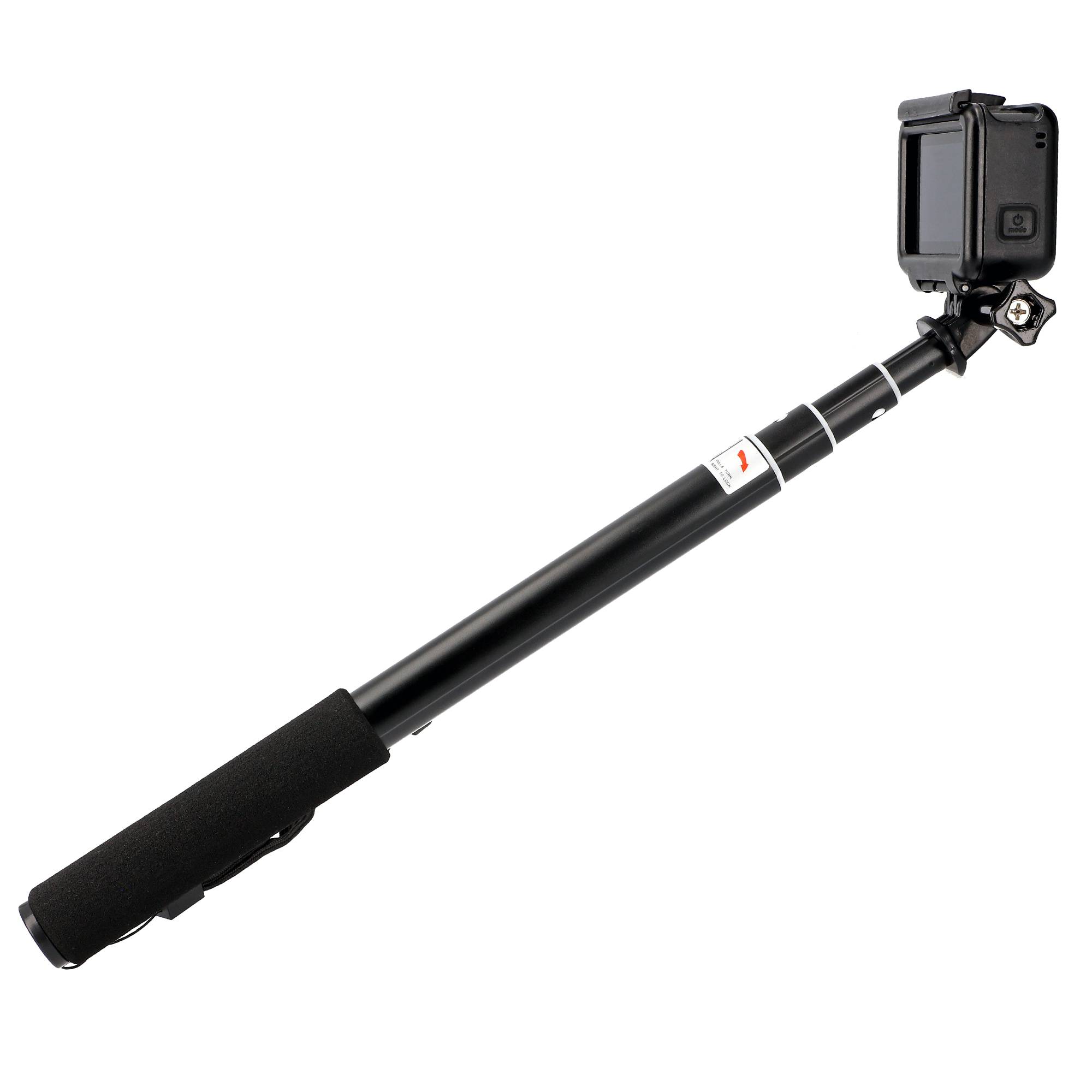 Selfie Stick ausziehbar 4 Sektionen 28-90cm für Actioncams wie GoPro