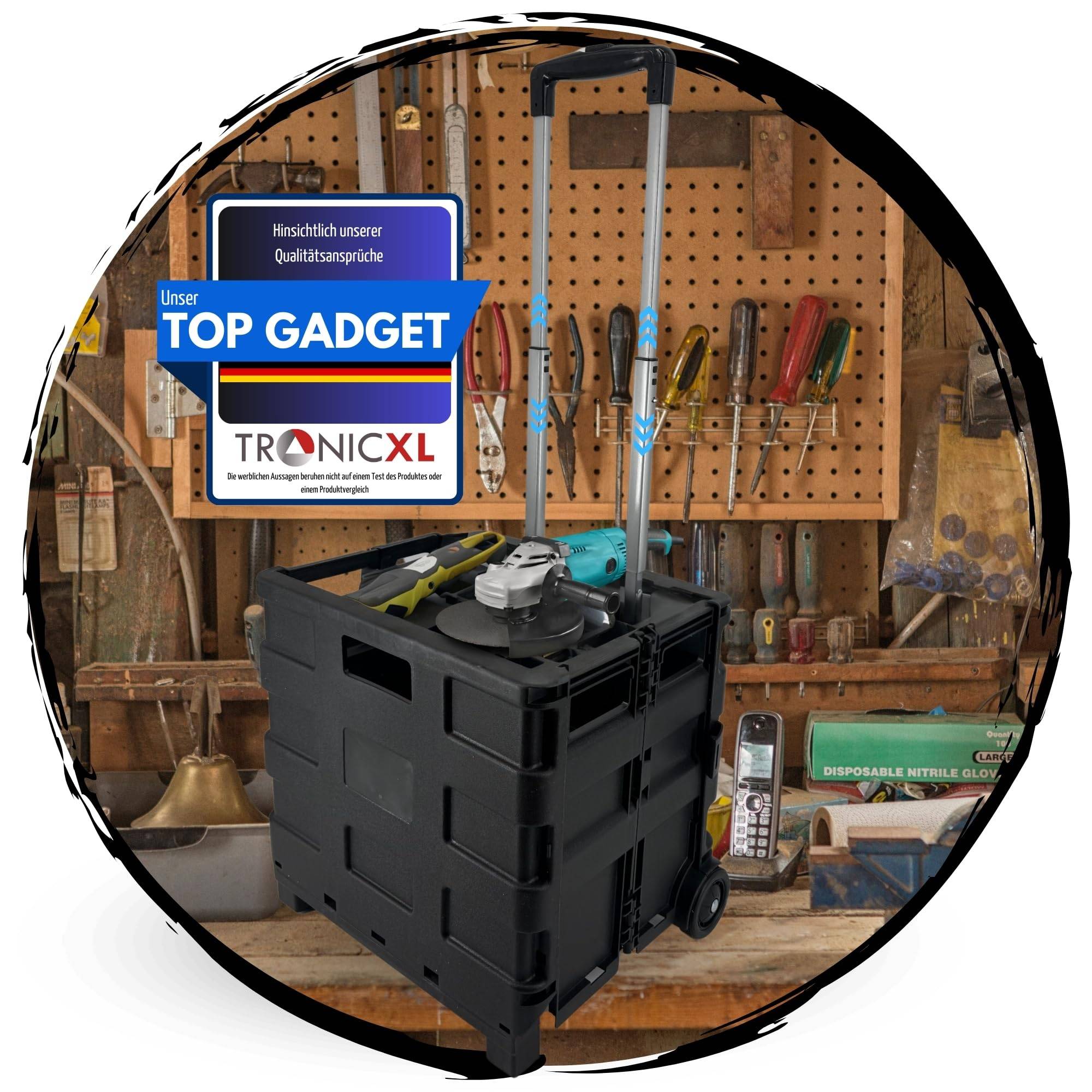 Werkzeugtrolley Werkstattwagen Putzwagen Putztrolley Transport Roller mit Box Trolley Transportroller mit großen Reifen Transporttrolley mit Kiste