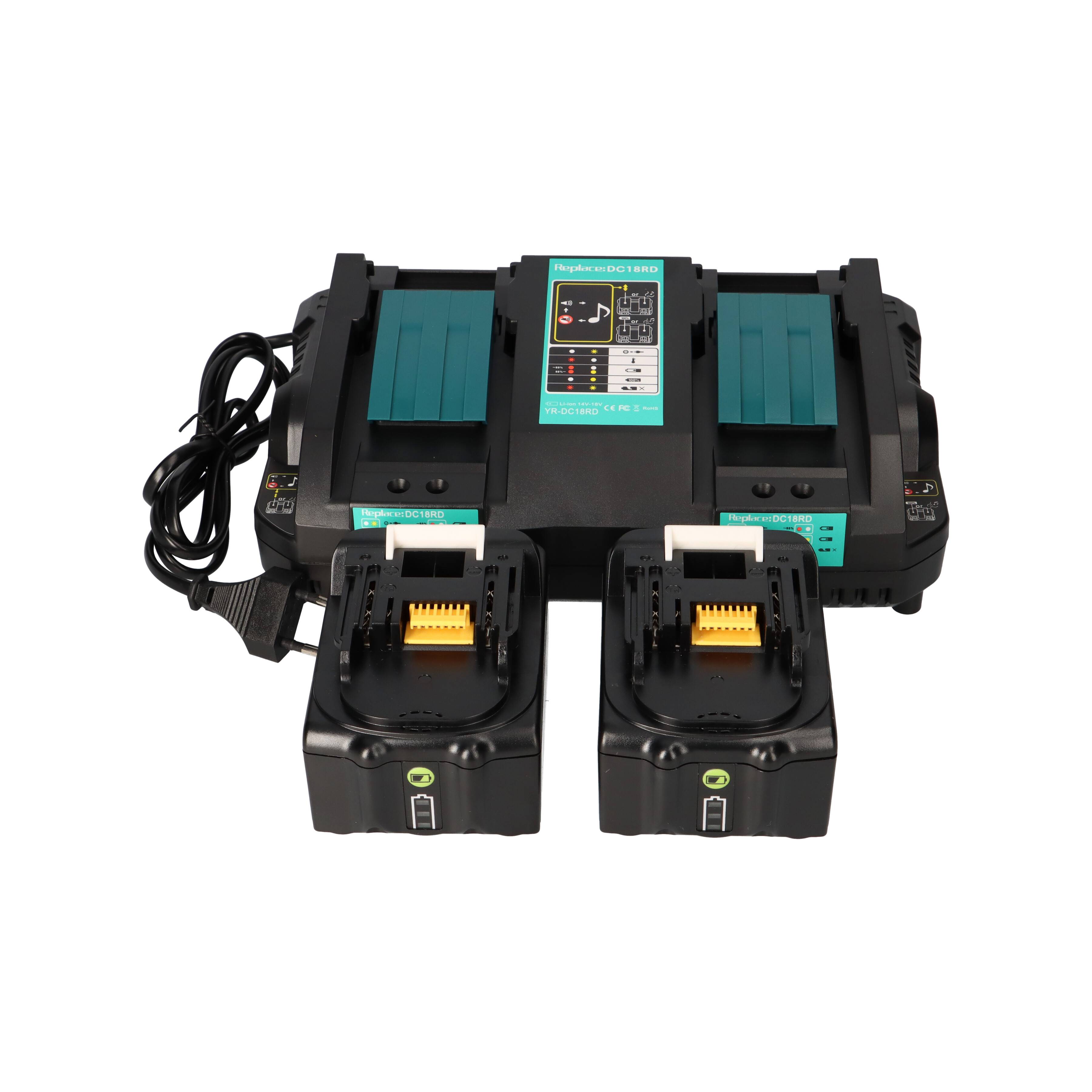 Ersatzakku und Ladegerät für Makita 18V 8Ah 4A Ladestrom DC18RD