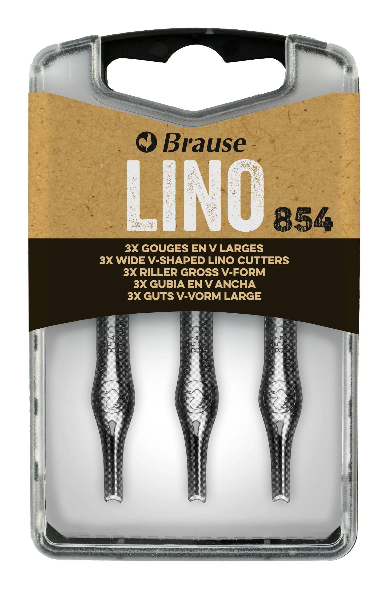 Brause 5x x3 V-formige Linolschneider Nr.854 300854B