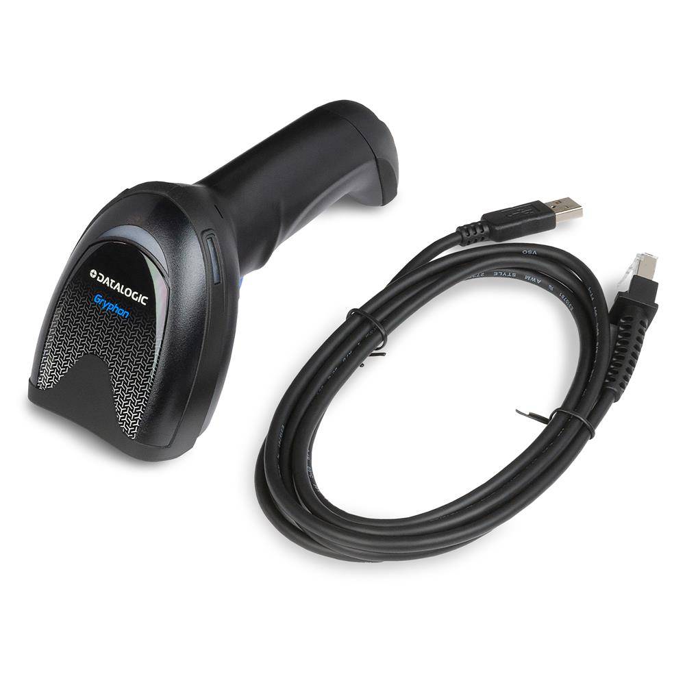 Datalogic Gryphon GD4520 USB Barcodescanner (GD4520-BKK1, Schwarz, 1D-, 2D- & Digimarc-Barcodes)