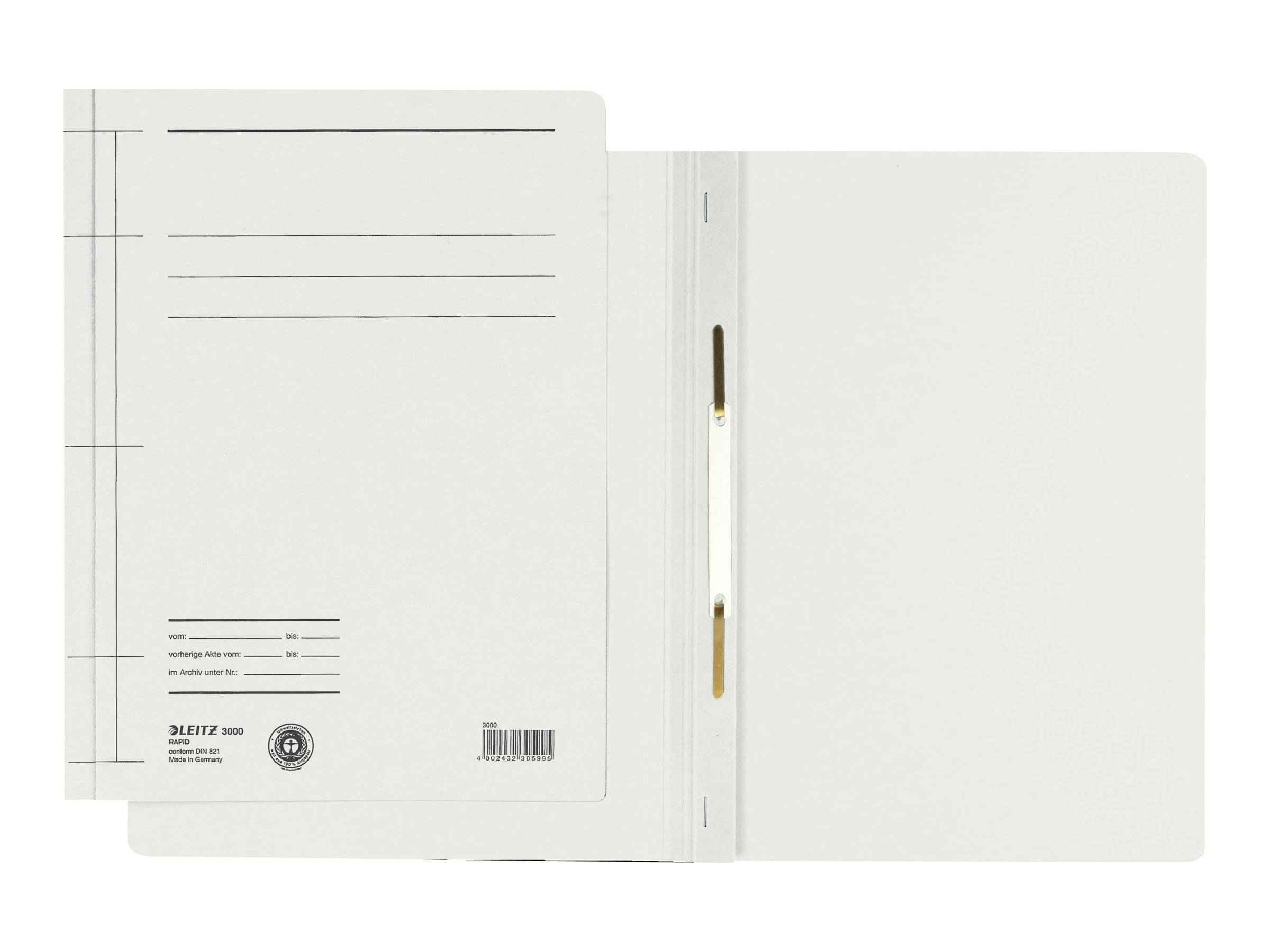 LEITZ Schnellhefter 3000 Karton weiß DIN A4, 25 St.