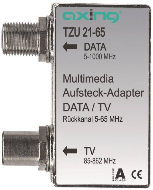 AXING Aufsteckadapter TZU 21-65 Multimedia Rückkanal 5-65MHz Install.Baumaterial Antennen