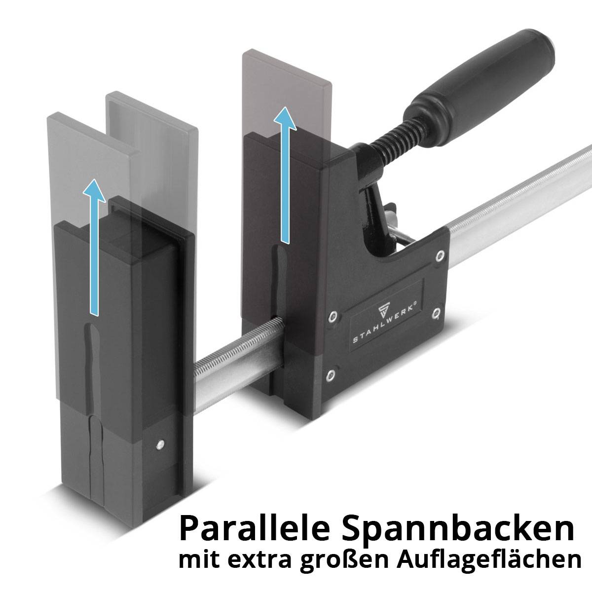 STAHLWERK Korpuszwinge 95x300 mm 12" Schraubzwinge 650kg Spannkraft Zwinge