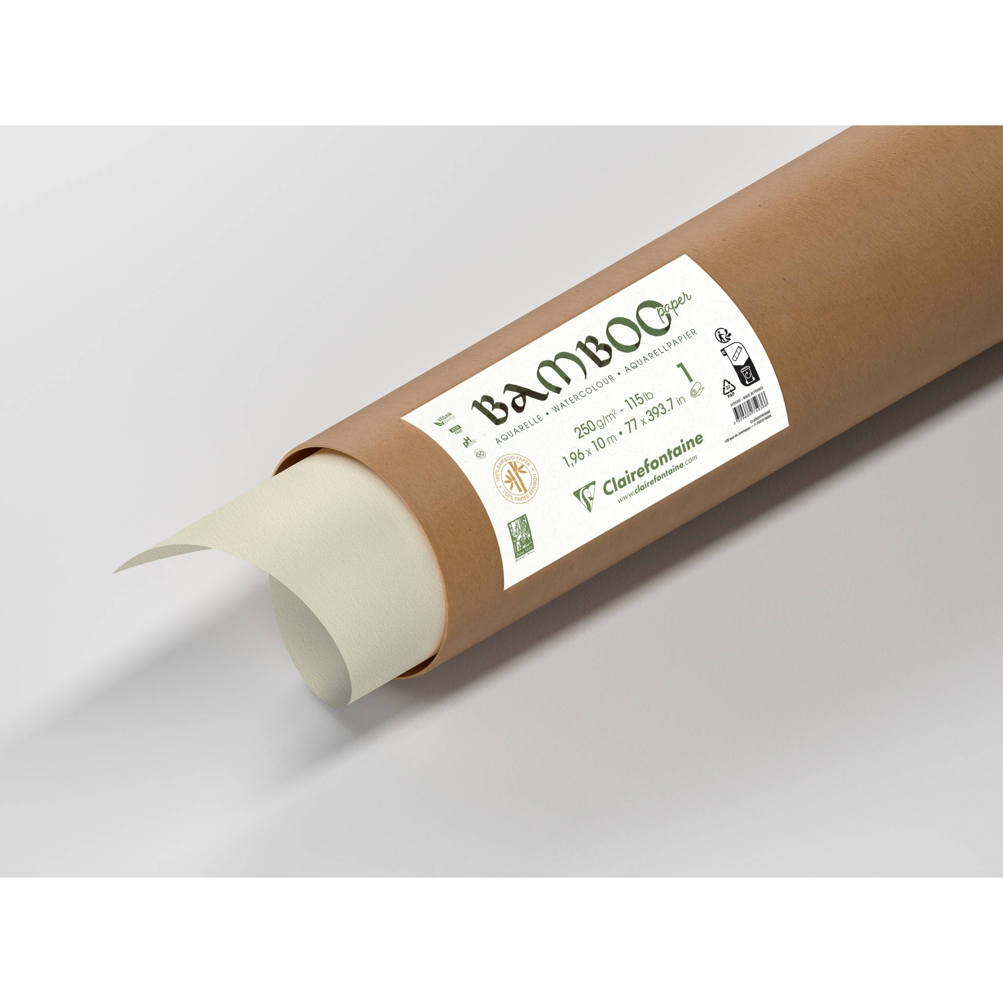 Clairefontaine Bamboo, Rolle Bambuspapier, 1,96x10 m, 250g 975936C