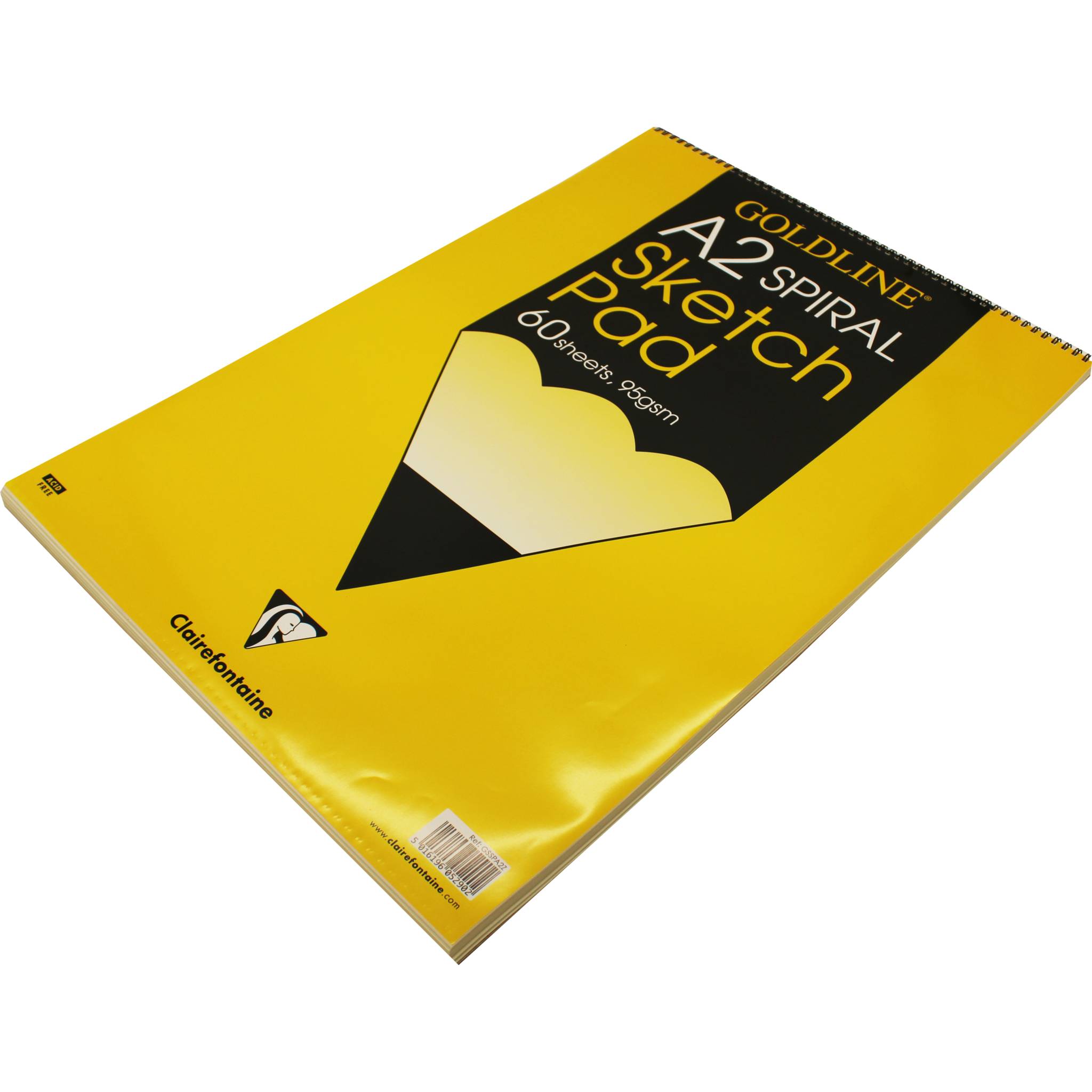 Clairefontaine Goldline Sketch Spiralblock, 120 Blatt A2 95g GSSPA2Z