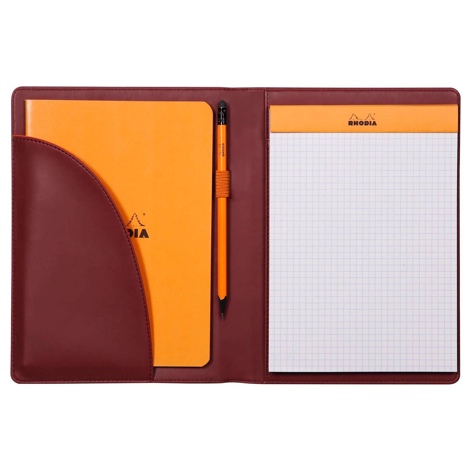 Rhodia Mappe für Block oder Notizheft A5, N°16 17,5x23,5 cm Weinrot 216008C