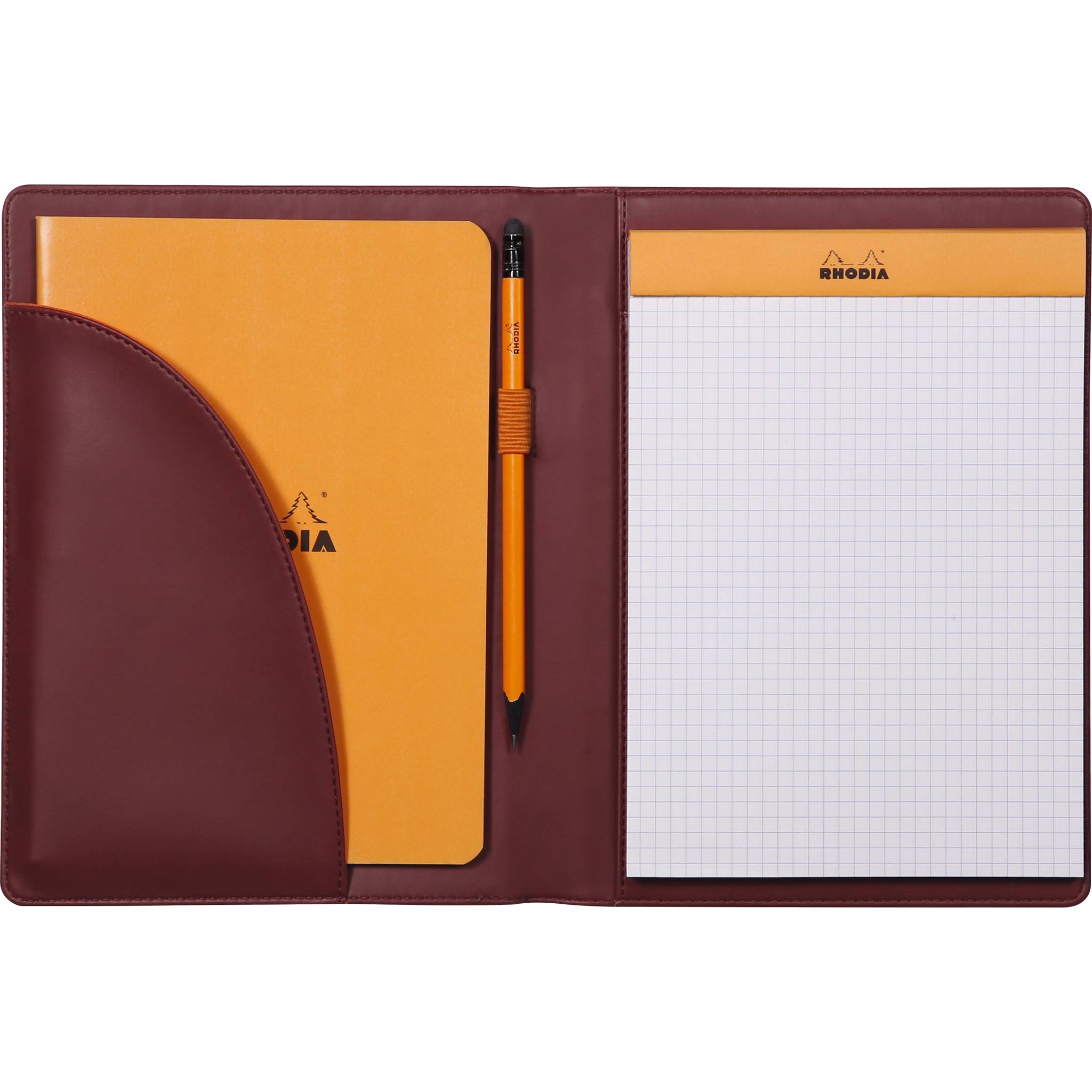 Rhodia Mappe für Block oder Notizheft A5, N°16 17,5x23,5 cm Weinrot 216008C