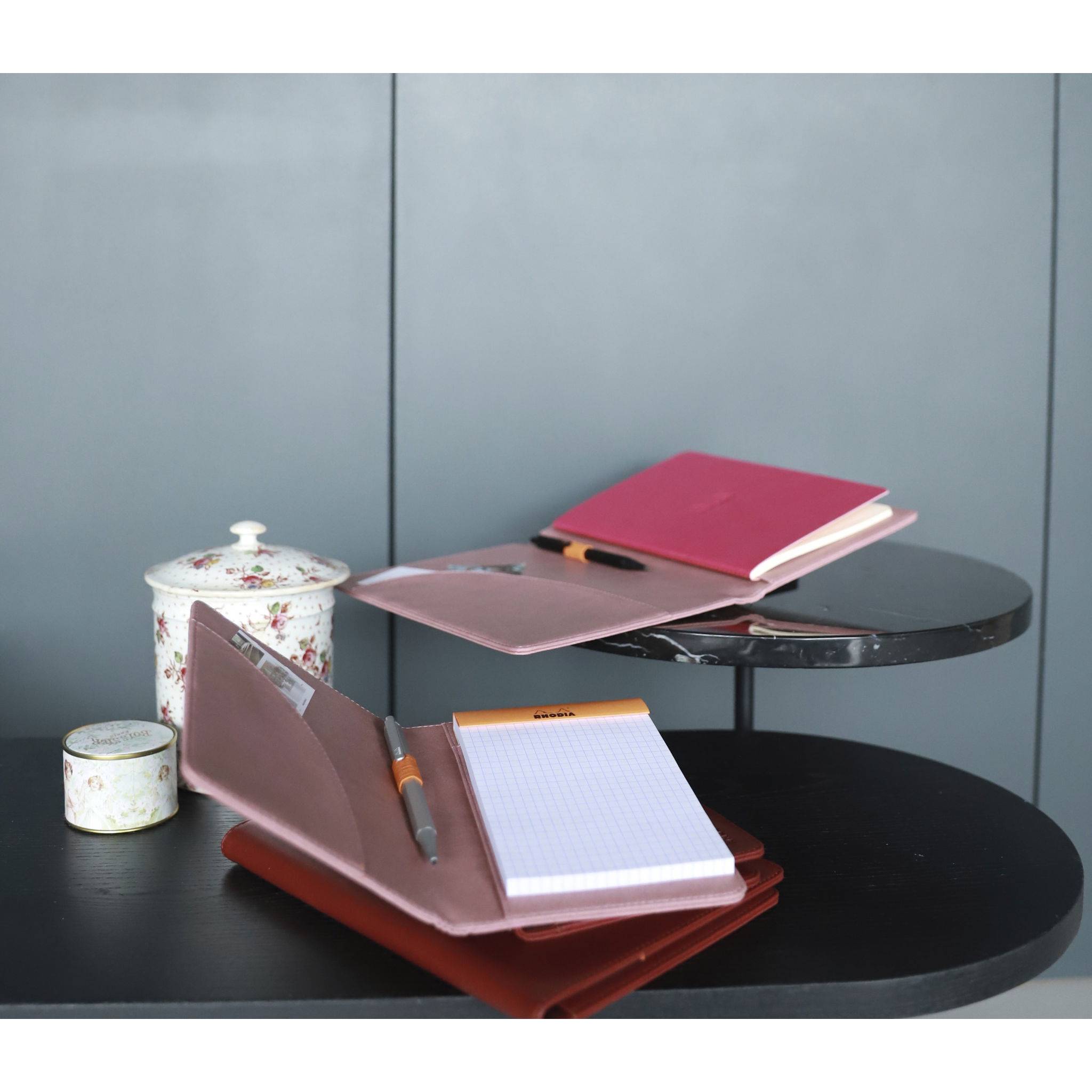 Rhodia Mappe für Block oder Notizheft A7, N°11 9,5x12,5 cm Weinrot 211008C