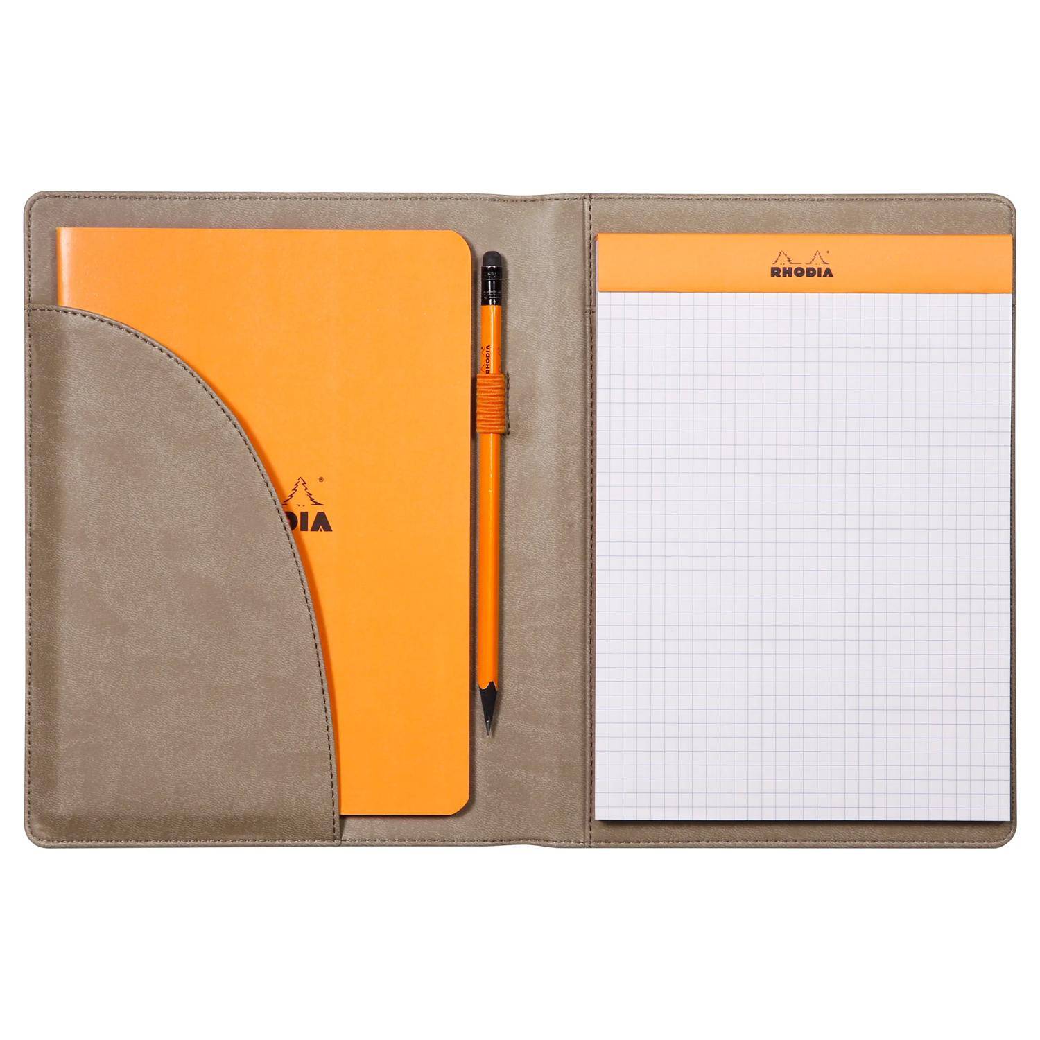 Rhodia Mappe für Block oder Notizheft A5, N°16 17,5x23,5 cm Taupe 216002C