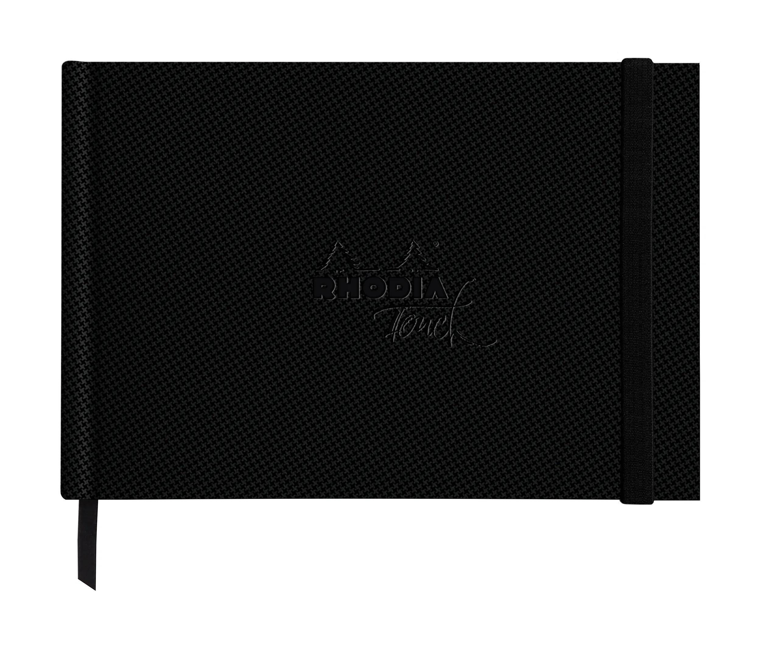 Rhodia Touch, Watercolor Book, 100% Hadern 300g, 20 Bl, A5 Quer Schwarz 116155C