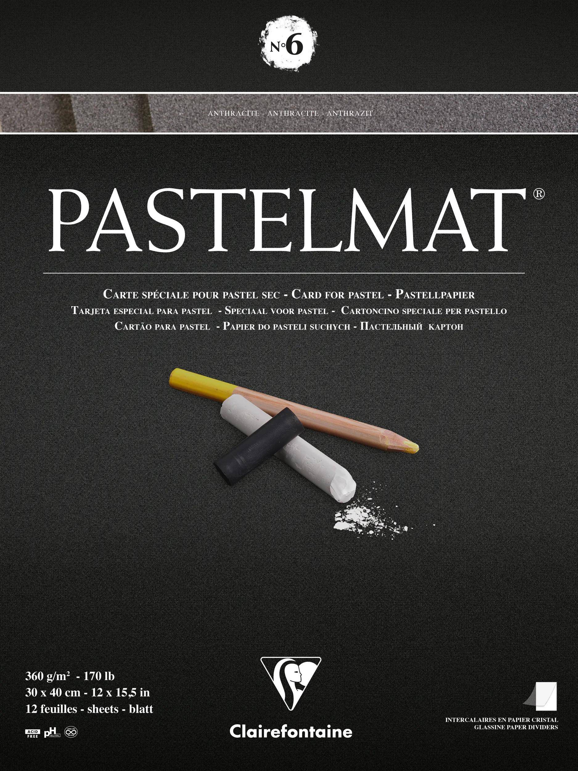 Clairefontaine Pastellblock 12 Blatt 30x40cm 4 Farben sortiert 96050C