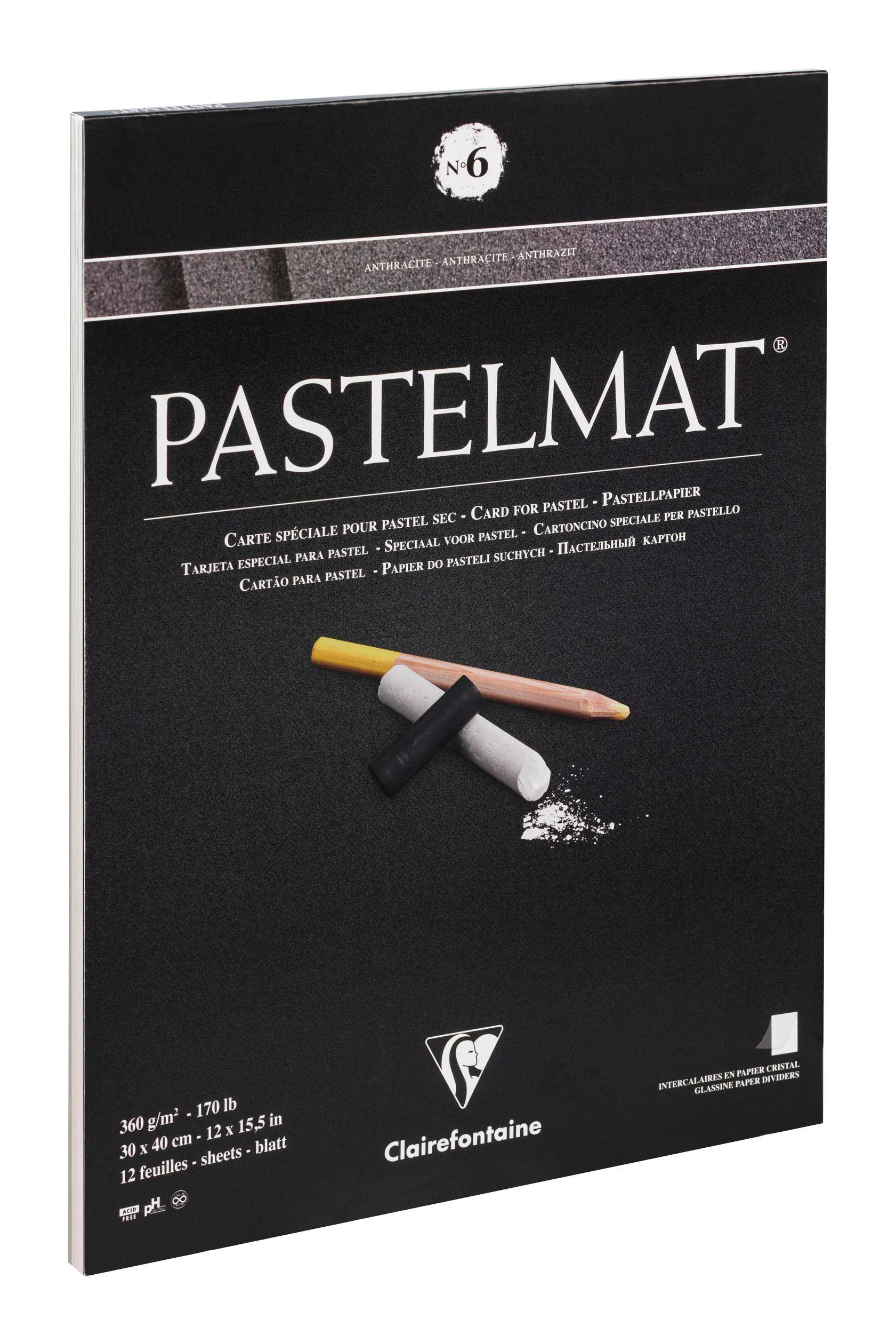 Clairefontaine Pastellblock 12 Blatt 30x40cm 4 Farben sortiert 96050C