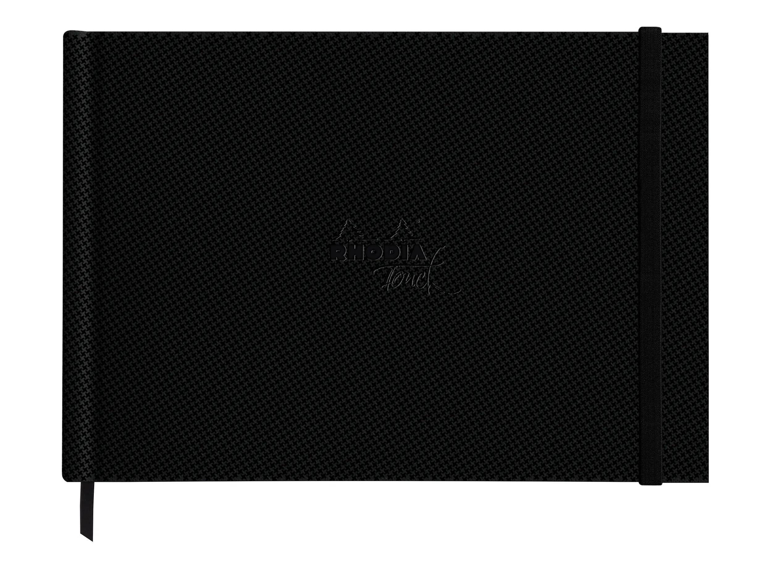 Rhodia Touch, Watercolor Book, 100% Hadern 300g, 20 Bl, A4 Quer Schwarz 116138C