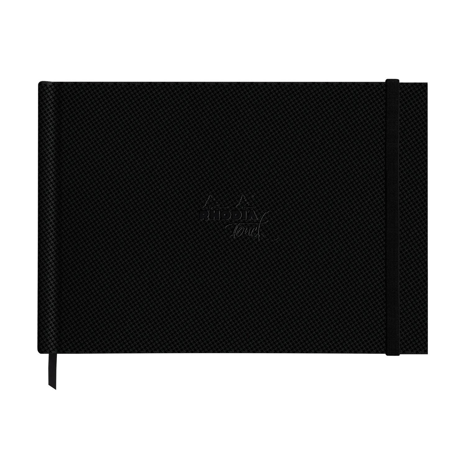 Rhodia Touch, Watercolor Book, 100% Hadern 300g, 20 Bl, A4 Quer Schwarz 116138C