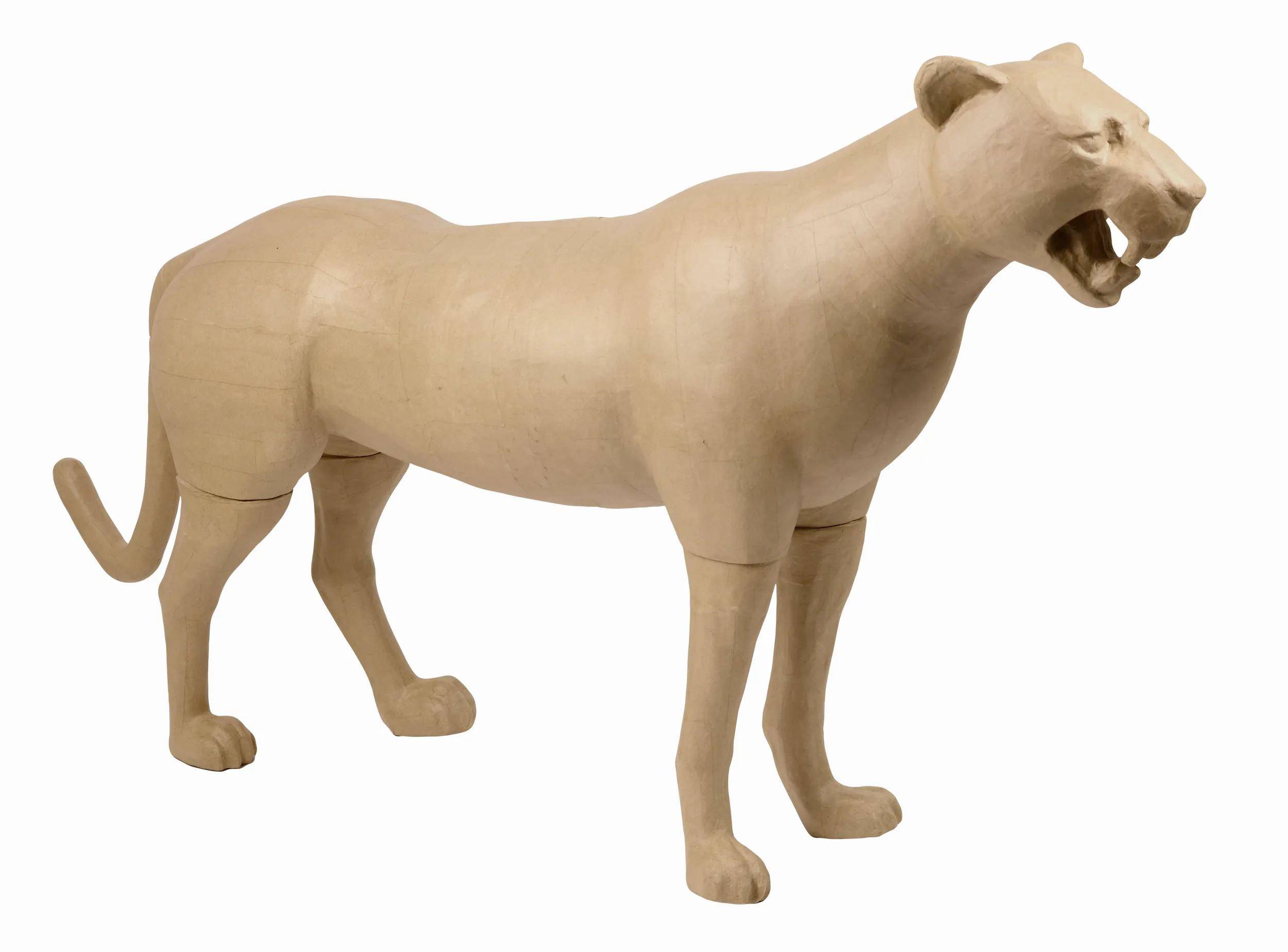 Décopatch Pappmaché, Panther 178x38x98 cm - Kartonbraun XLA41C