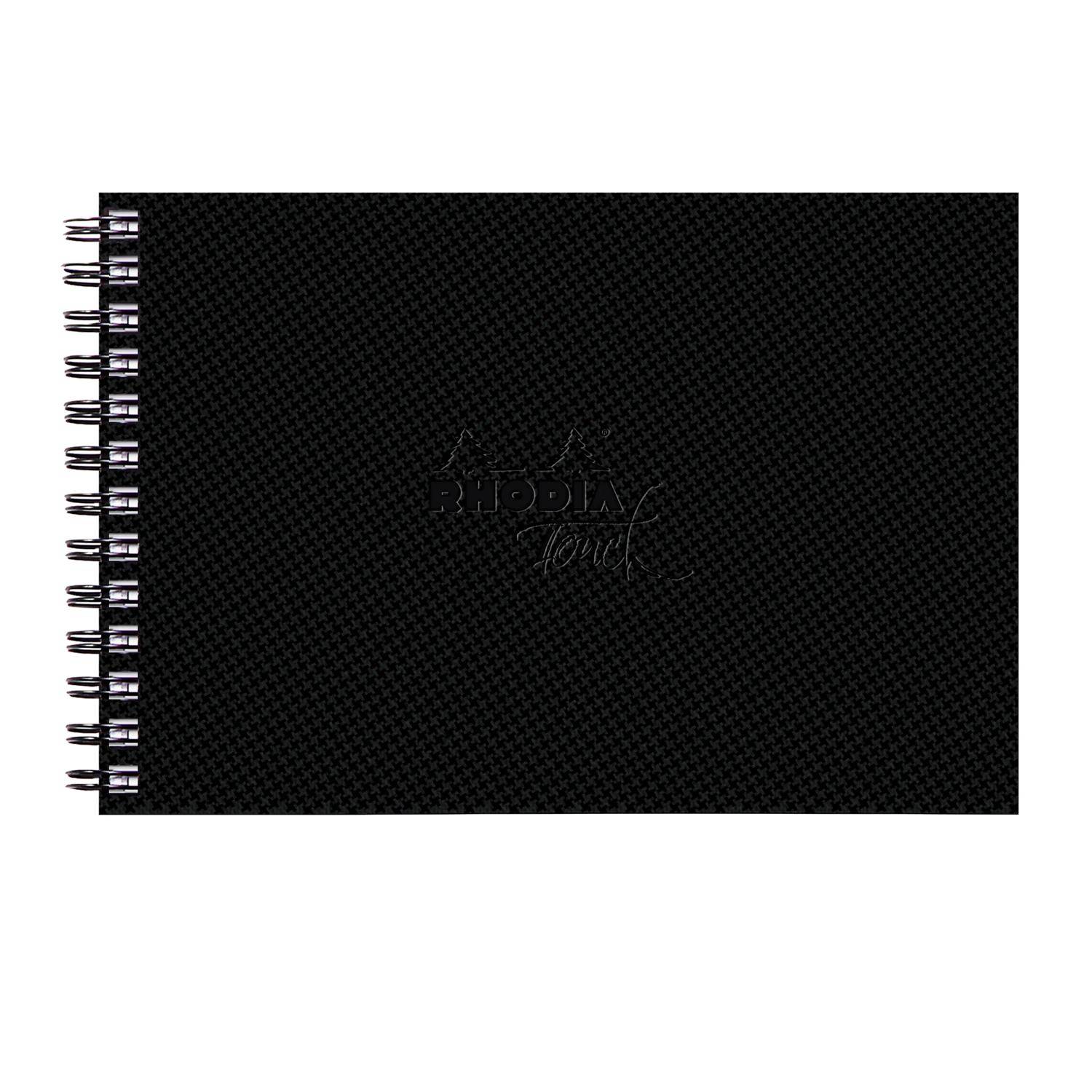 Rhodia Touch, Watercolor Book, 100% Hadern 300g, 20 Bl, A5 Quer Schwarz 116145C