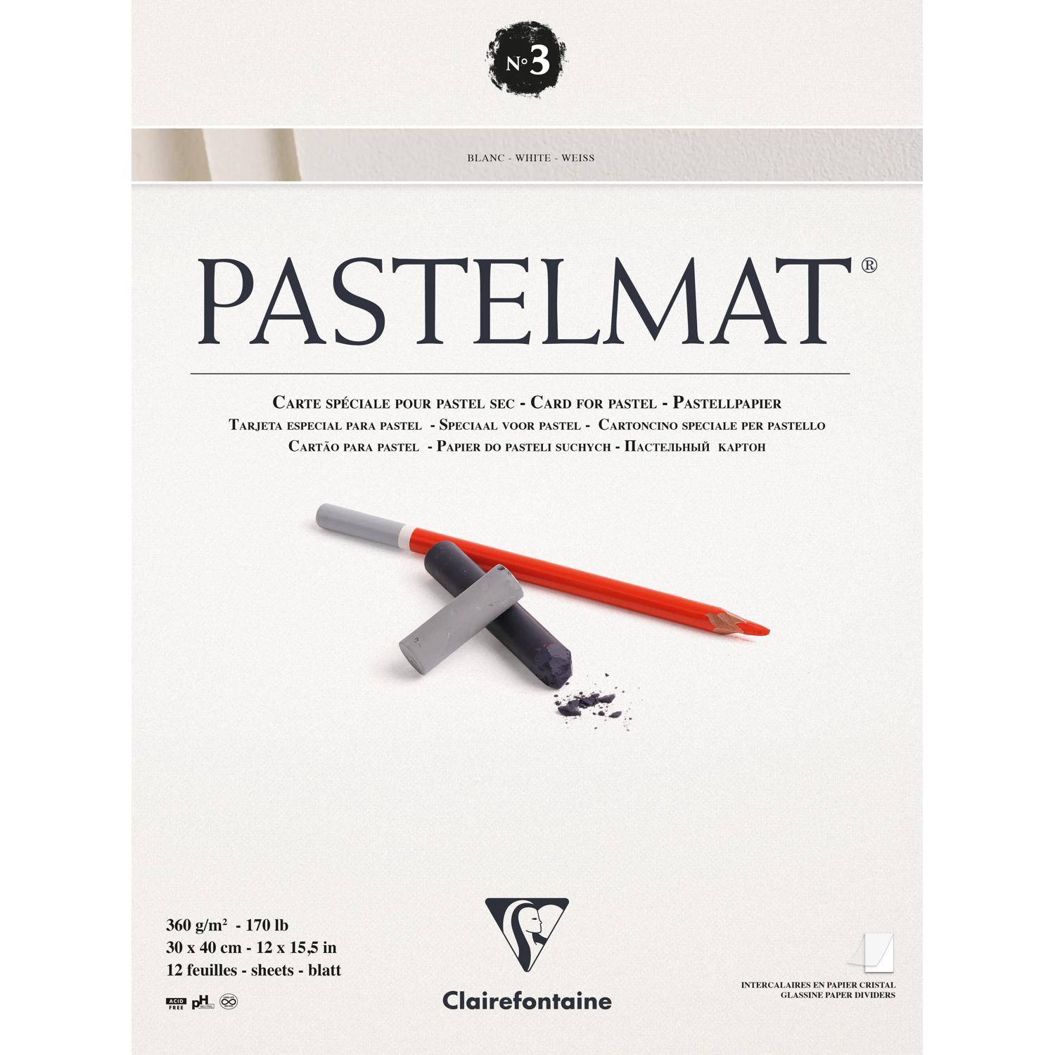 Clairefontaine Pastellblock, 12 Blatt 30x40cm 4 Farben sortiert 96029C