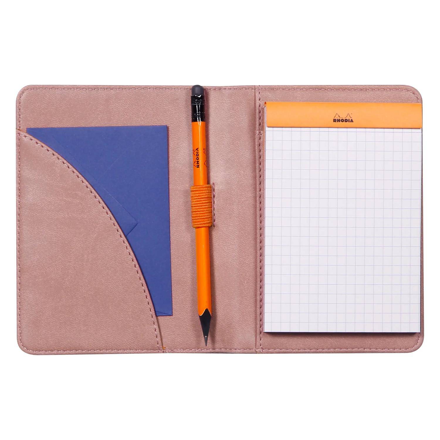 Rhodia Mappe für Block oder Notizheft B7, N°12 10,5x14 cm Rosenholz 212009C