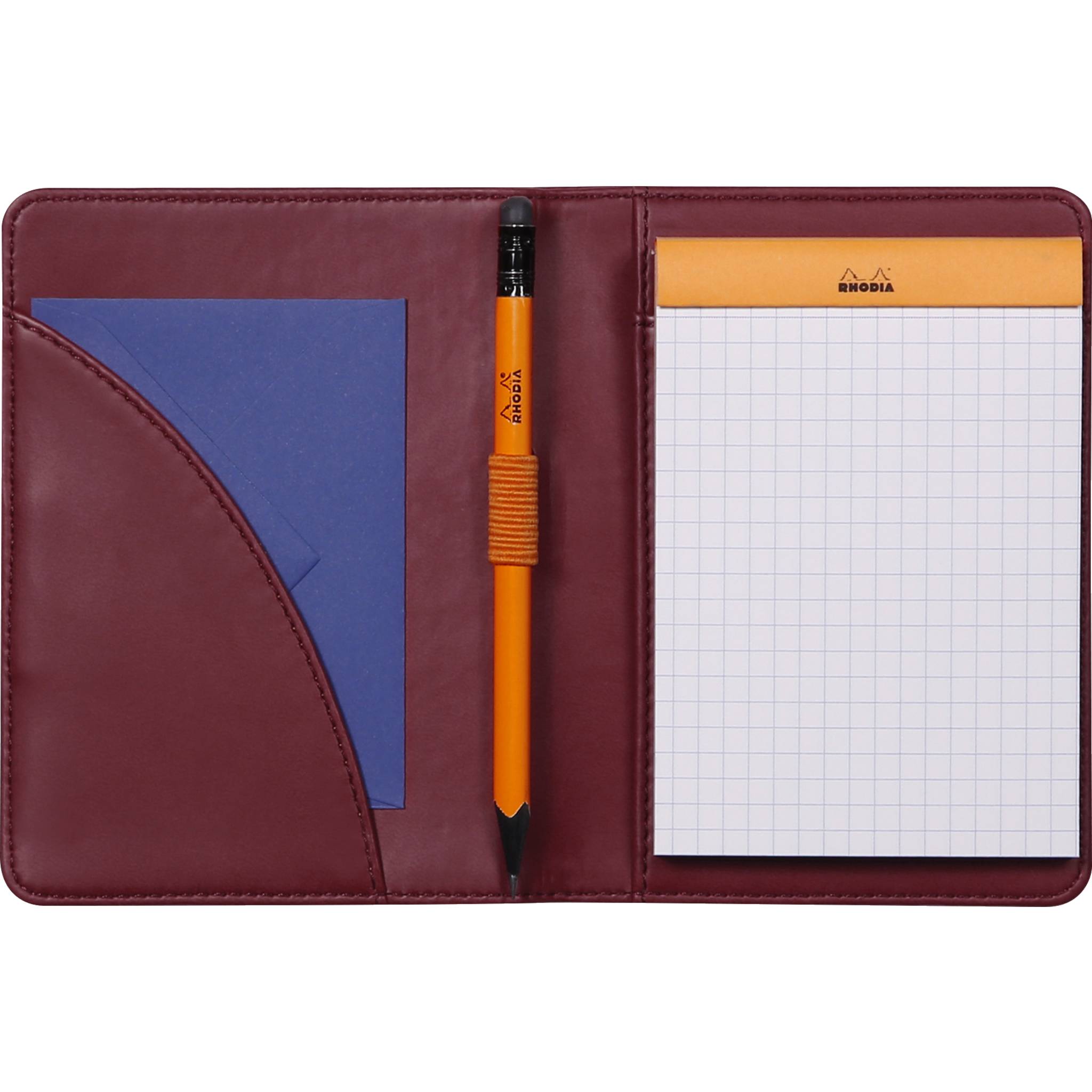 Rhodia Mappe für Block oder Notizheft B7, N°12 10,5x14 cm Weinrot 212008C