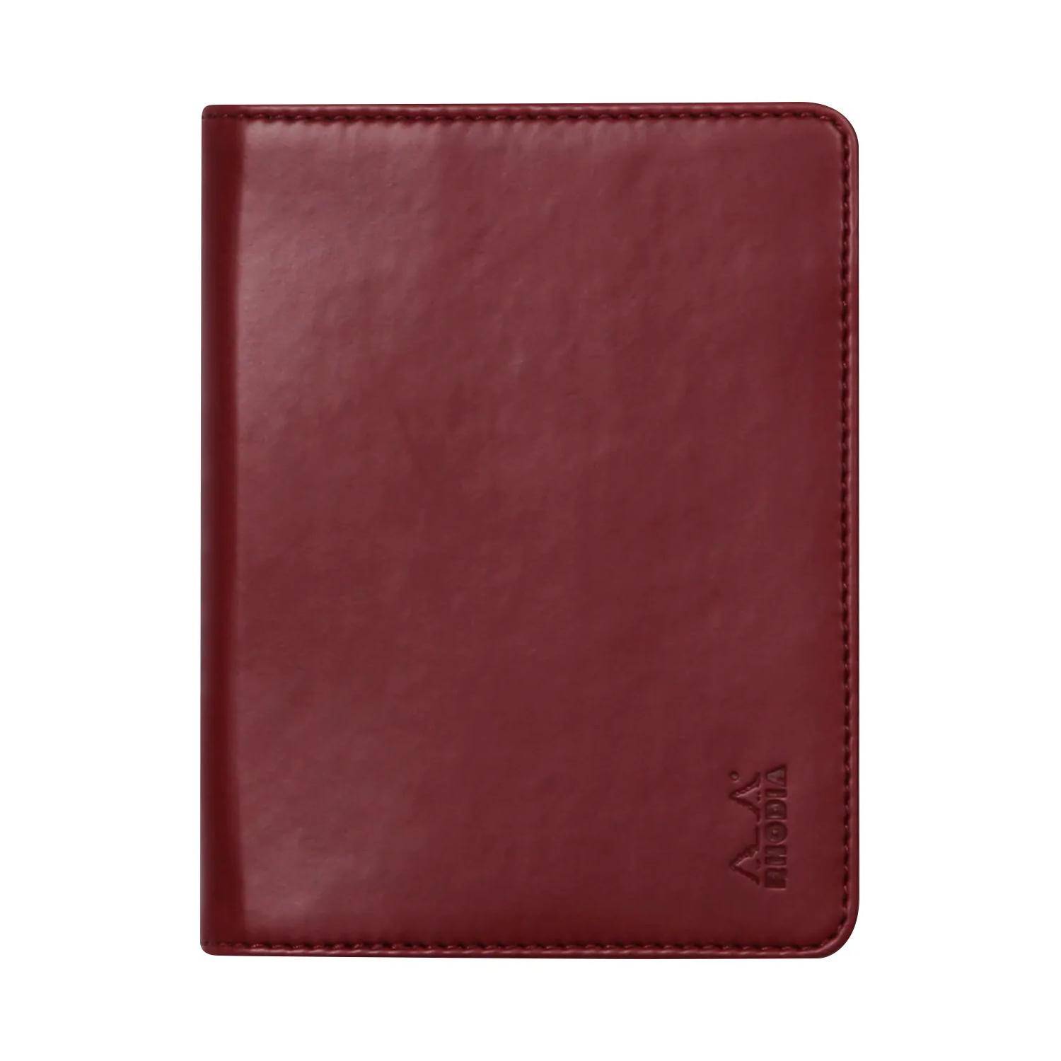 Rhodia Mappe für Block oder Notizheft B7, N°12 10,5x14 cm Weinrot 212008C