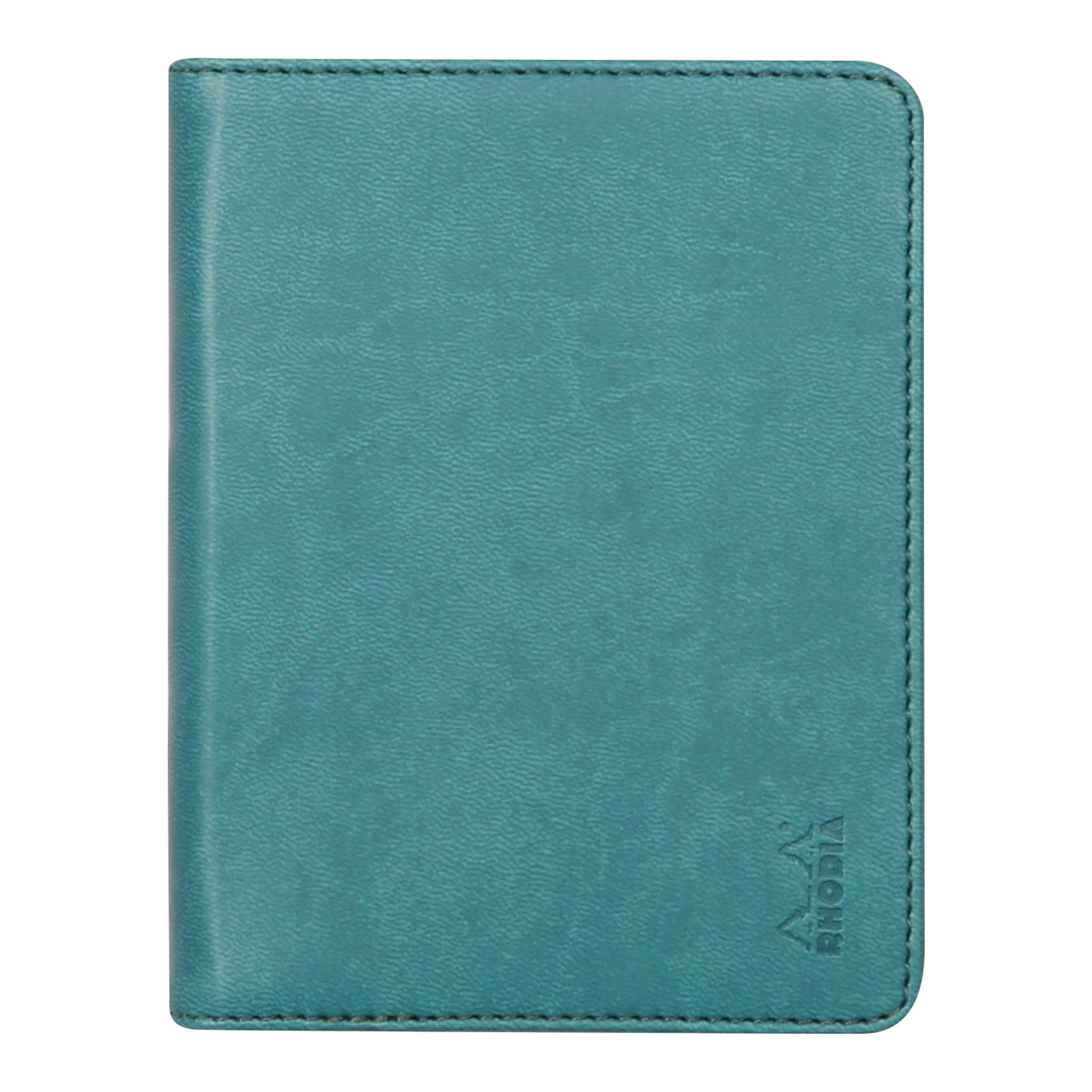 Rhodia Mappe für Block oder Notizheft B7, N°12 10,5x14 cm Pfaugrün 212004C