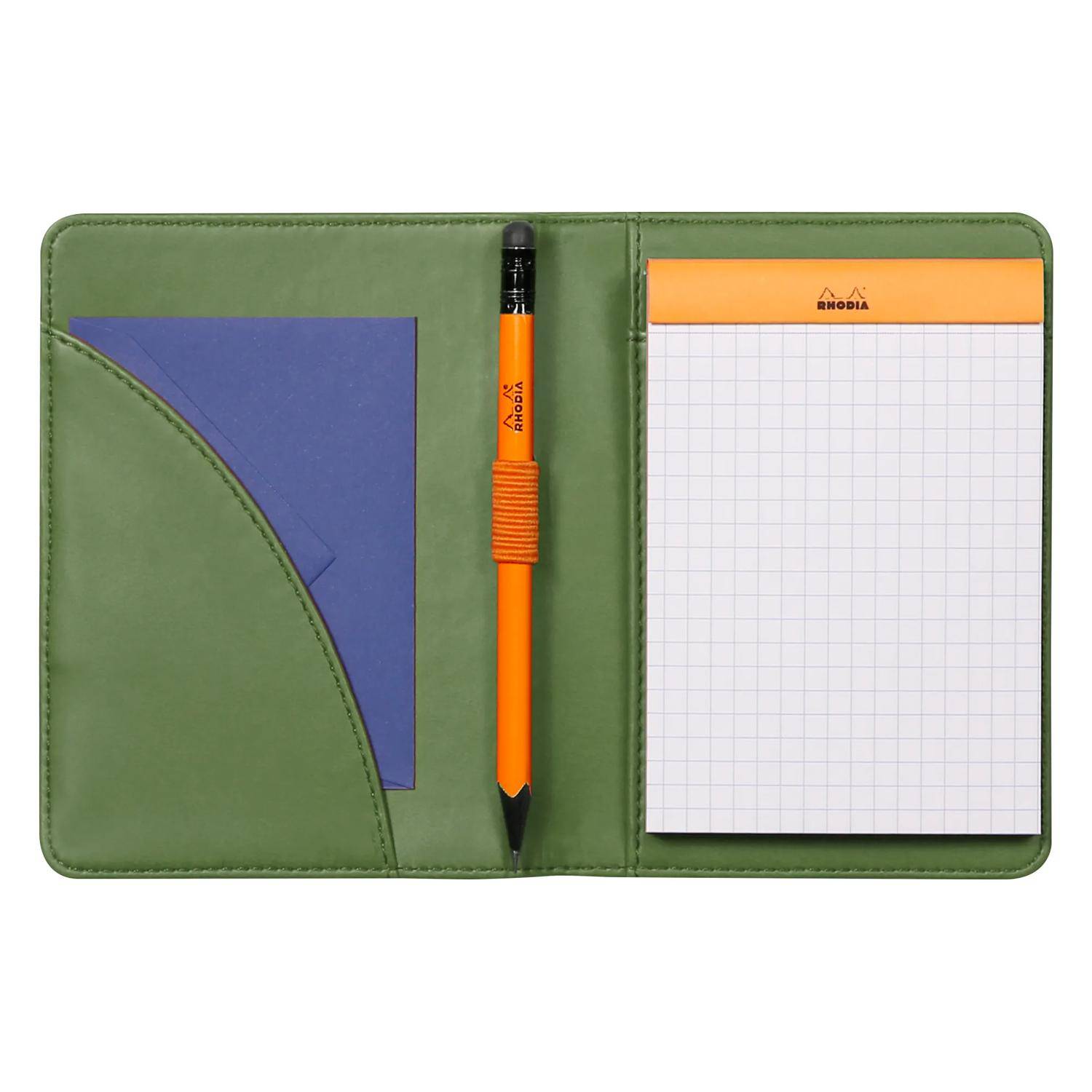 Rhodia Mappe für Block oder Notizheft B7, N°12 10,5x14 cm Salbeigrün 212003C