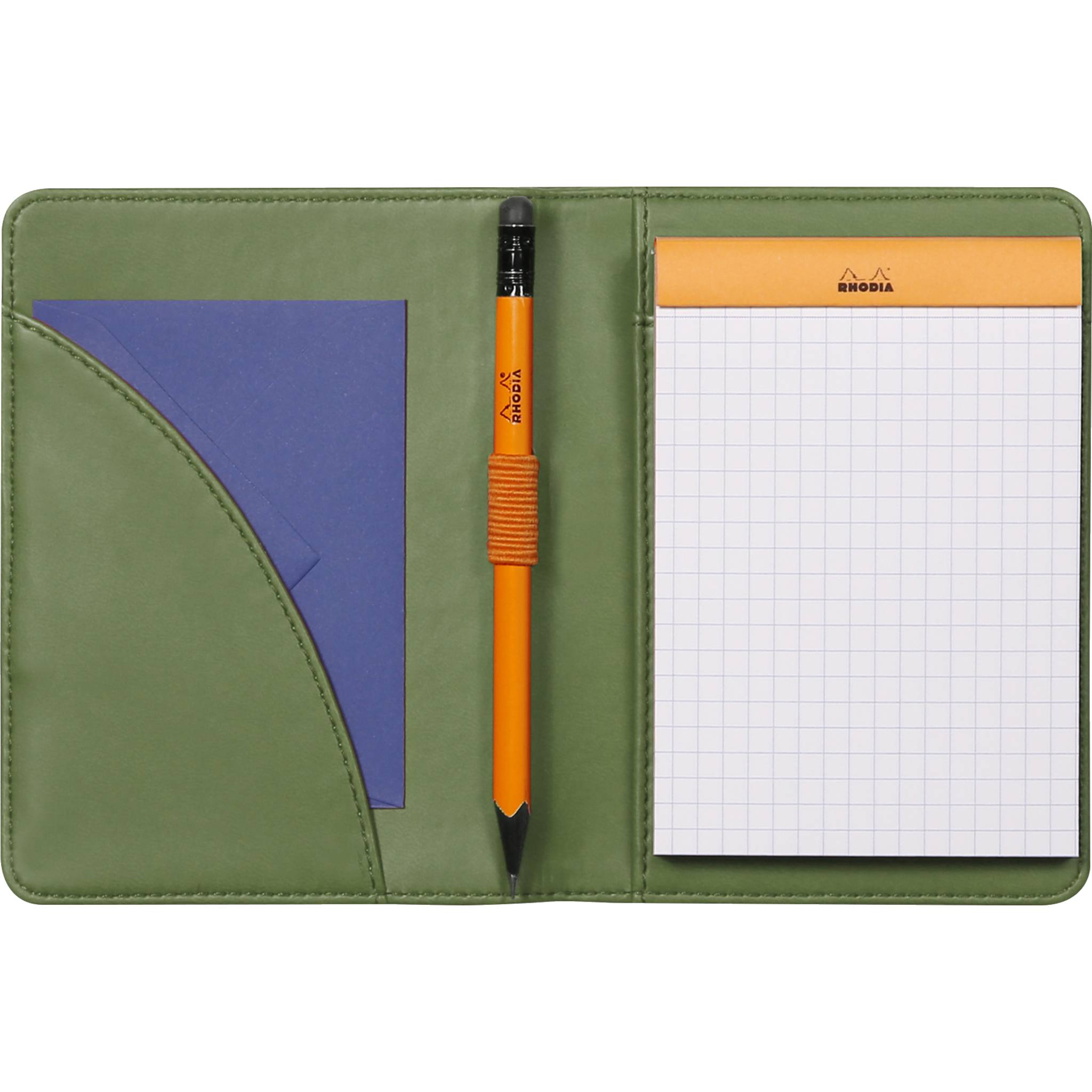 Rhodia Mappe für Block oder Notizheft B7, N°12 10,5x14 cm Salbeigrün 212003C