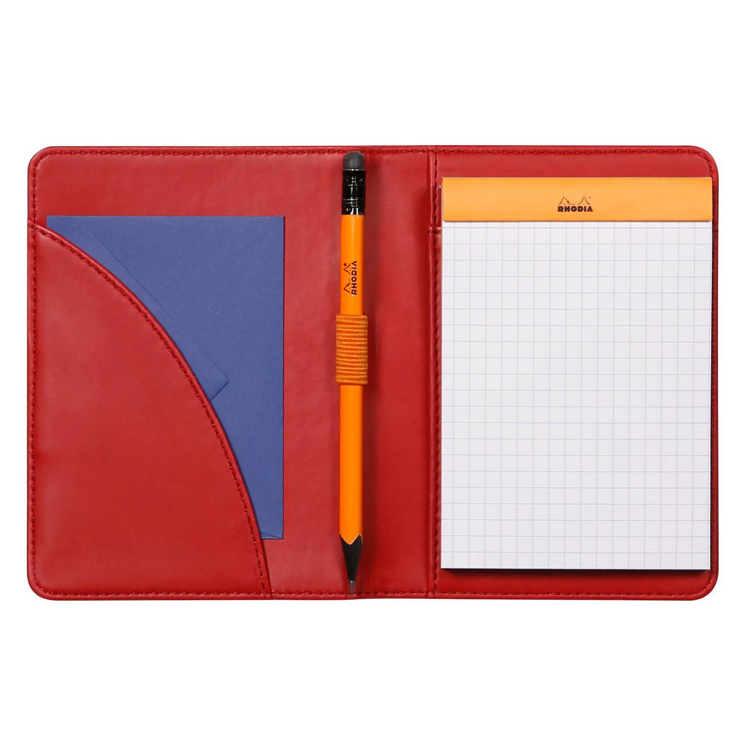 Rhodia Mappe für Block oder Notizheft B7, N°12 10,5x14 cm Mohnrot 212007C