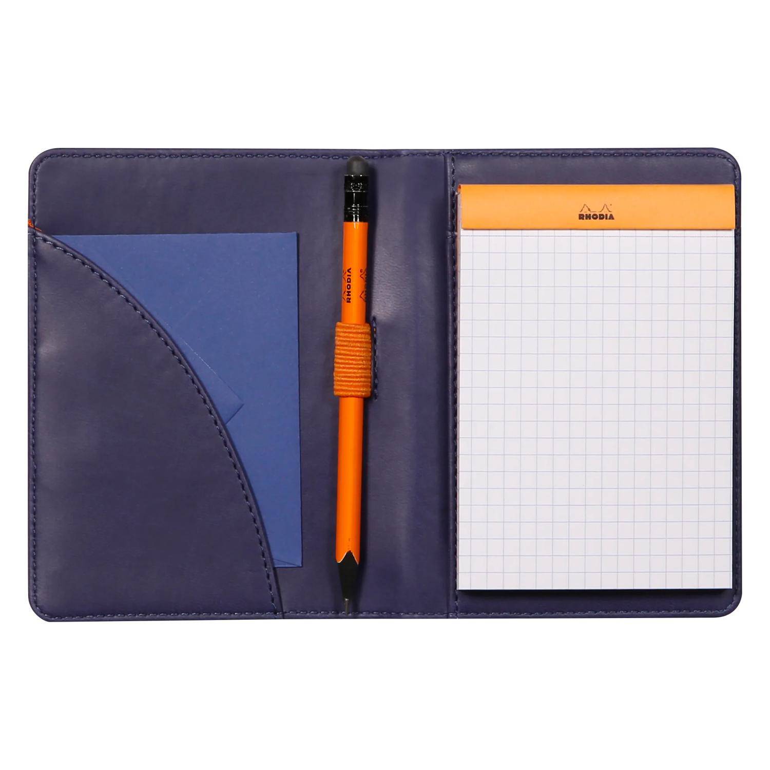 Rhodia Mappe Block oder Notizheft B7, N°12 10,5x14 cm Mitternachtsblau 212005C