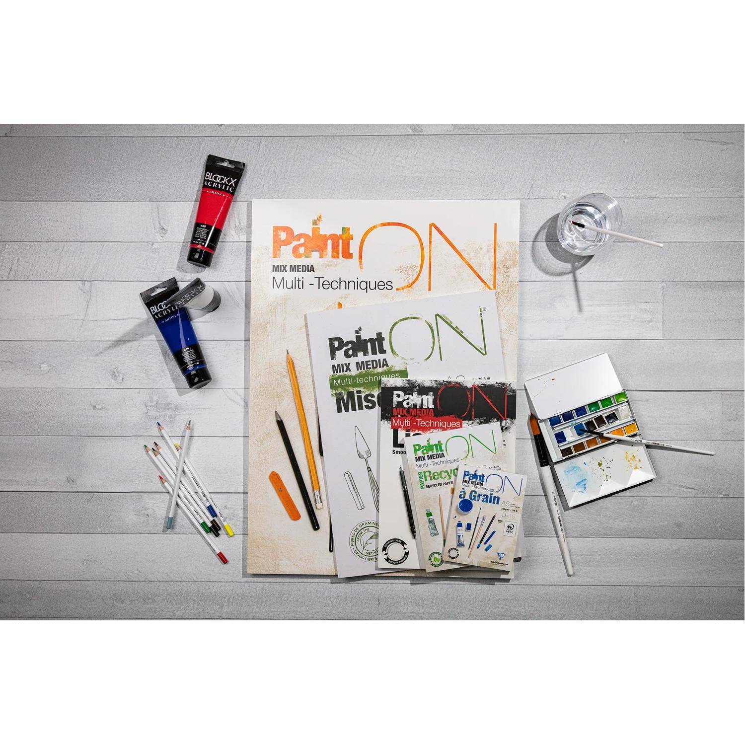 Clairefontaine PaintON Blanc, Rolle 1,3x10 m, 250g weiß Mixed Media Weiß 975166C