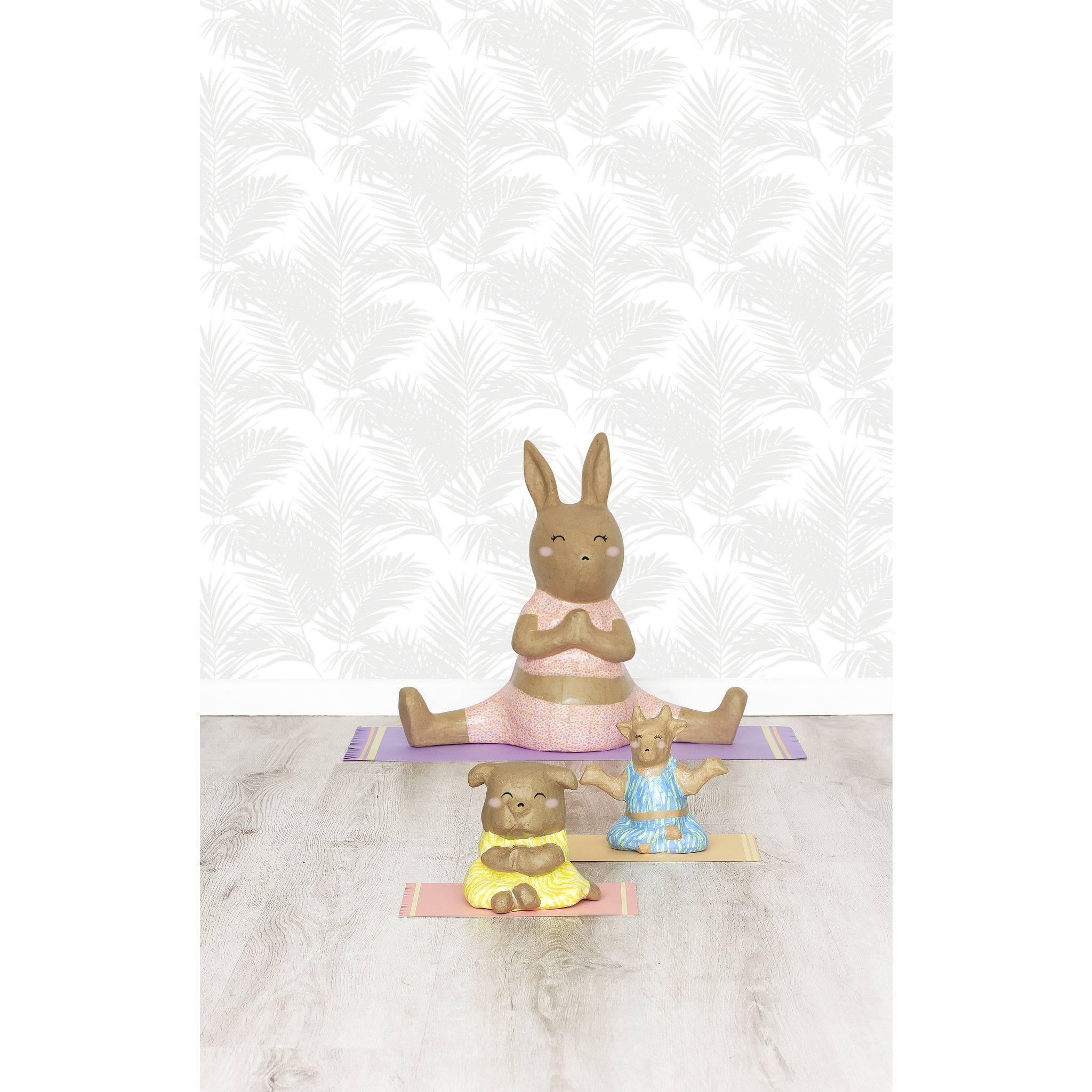 Décopatch Kleines Pappmaché, braun, Yoga-Kuh 16cm - Kartonbraun SA225C