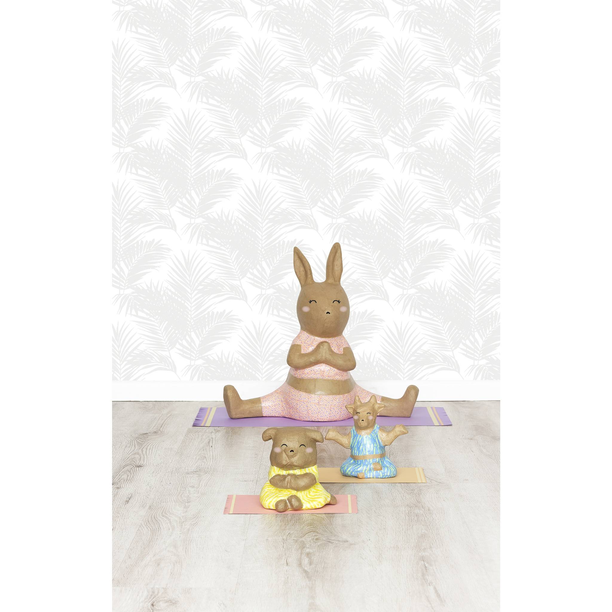 Décopatch Kleines Pappmaché, braun, Yoga-Bulldogge 13,5cm - Kartonbraun SA222C