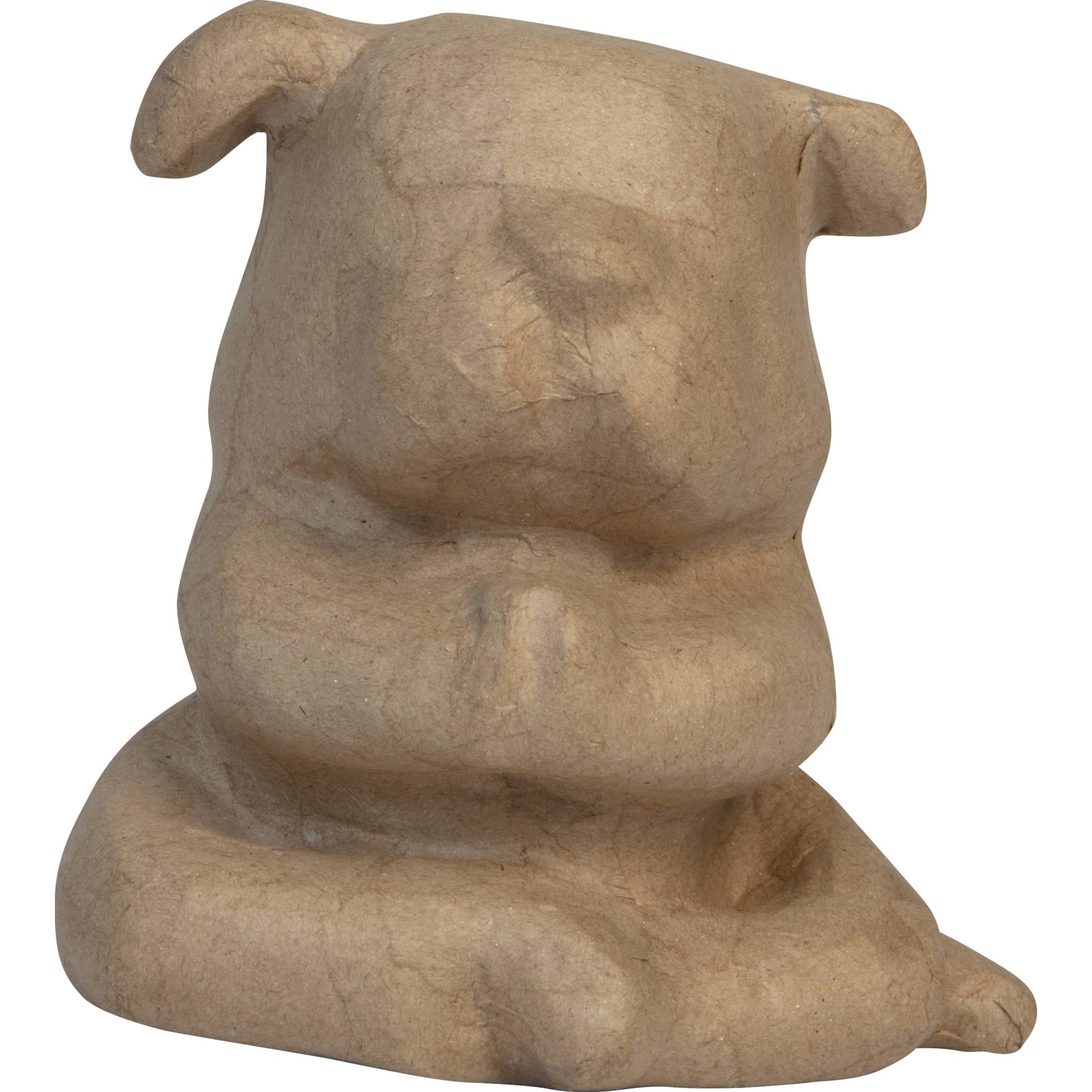 Décopatch Kleines Pappmaché, braun, Yoga-Bulldogge 13,5cm - Kartonbraun SA222C
