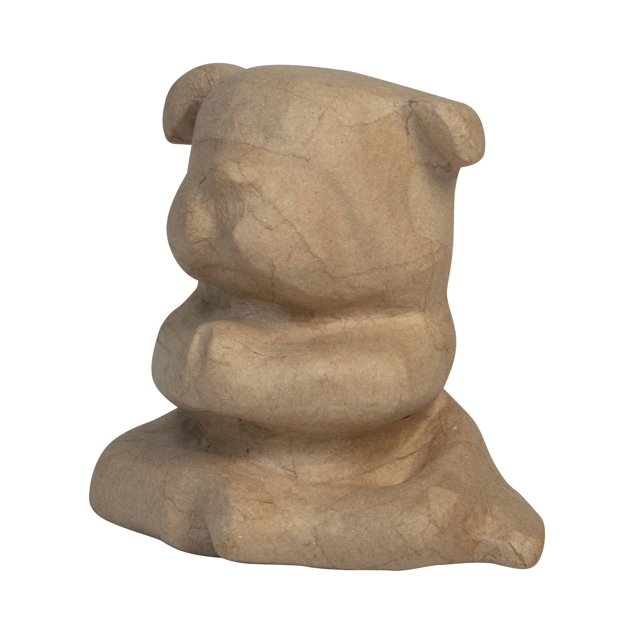 Décopatch Kleines Pappmaché, braun, Yoga-Bulldogge 13,5cm - Kartonbraun SA222C
