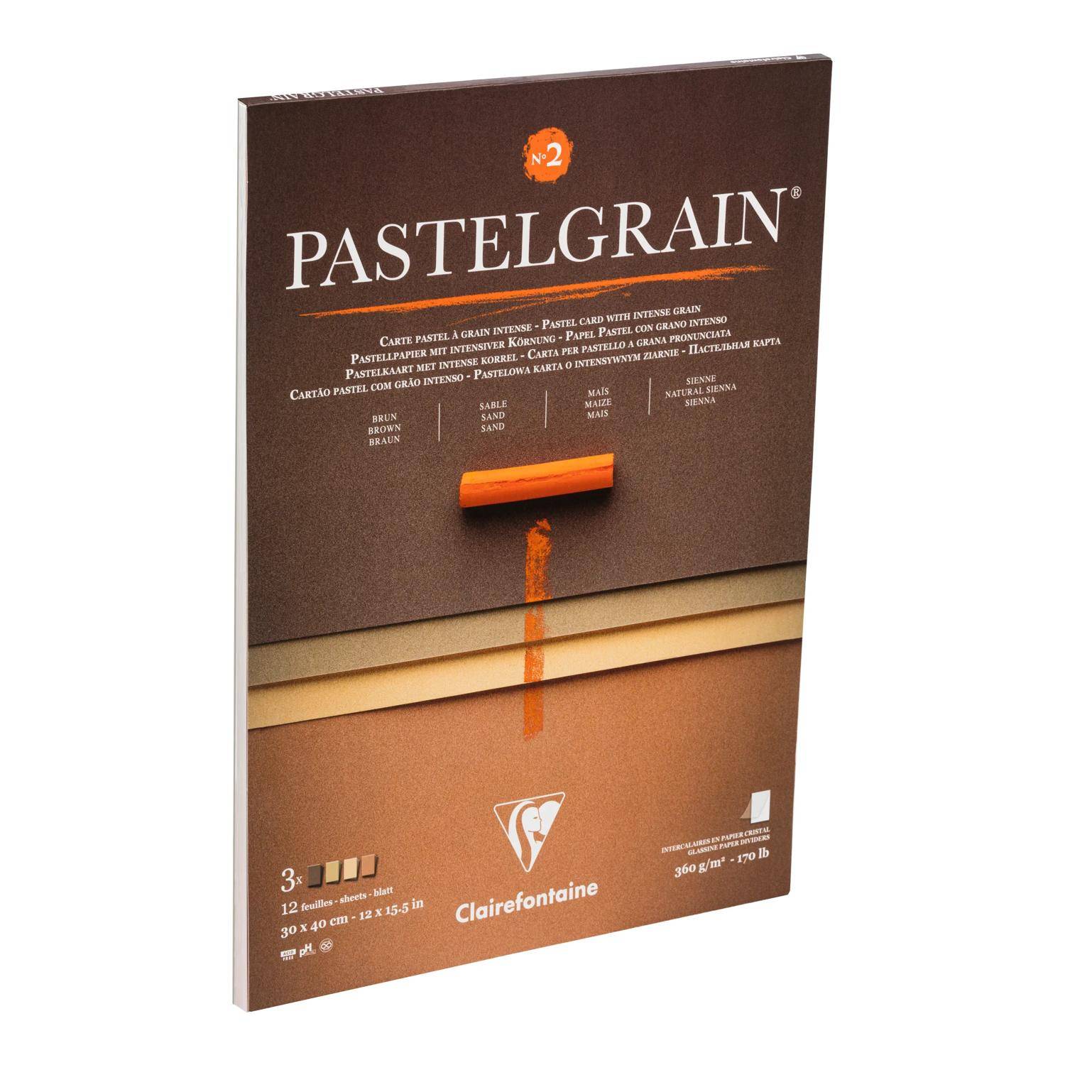 Clairefontaine Block PastelGrain n°2 30x40 cm 12 Blatt, 360g 976062C