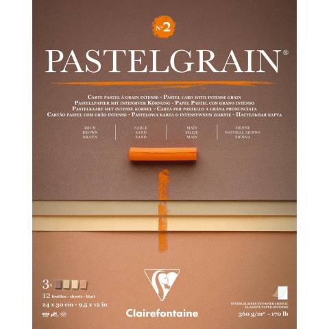 Clairefontaine Block PastelGrain n°2 24x30 cm 12 Blatt, 360g 976061C