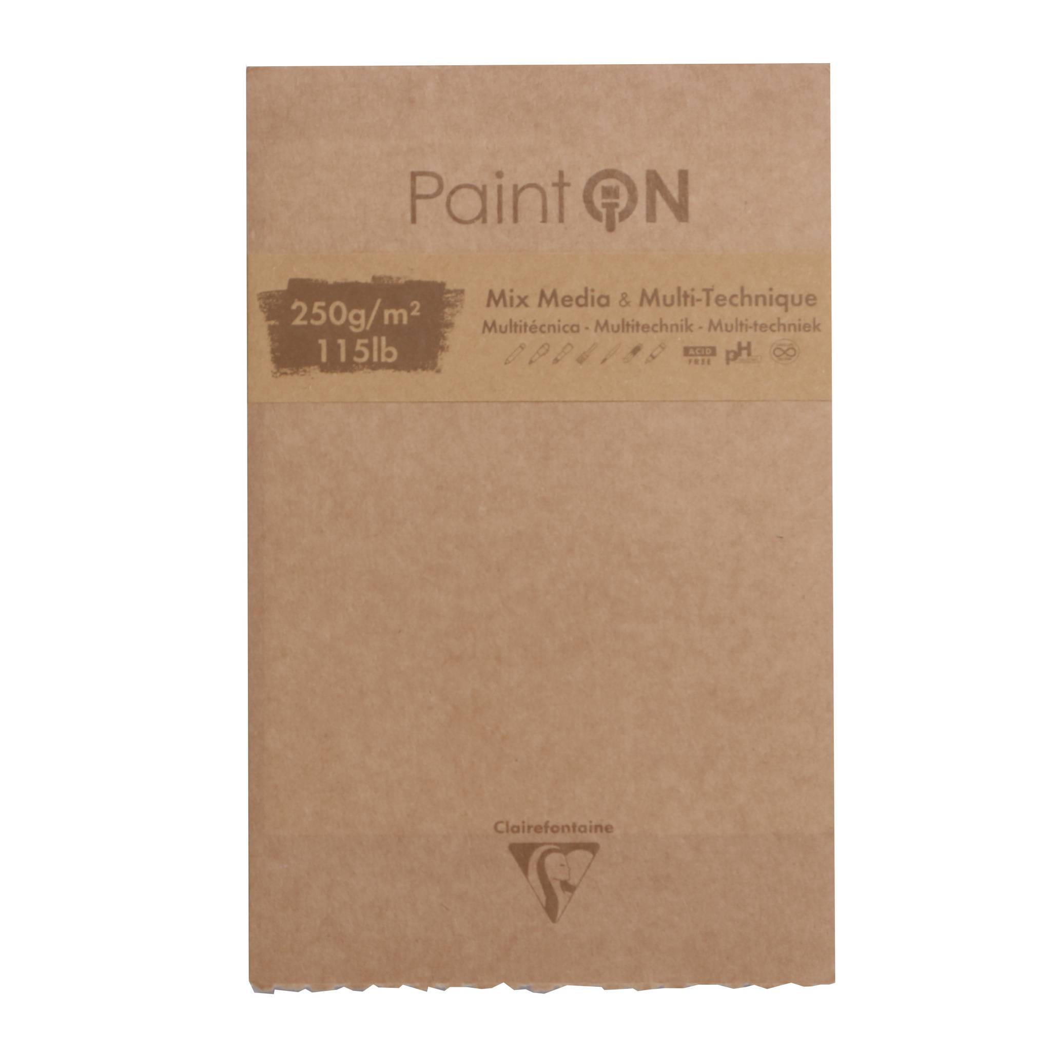 Clairefontaine Block, geleimt, 50 Bl, 250g, 13 ,9x21,5cm, sortiert 975174C