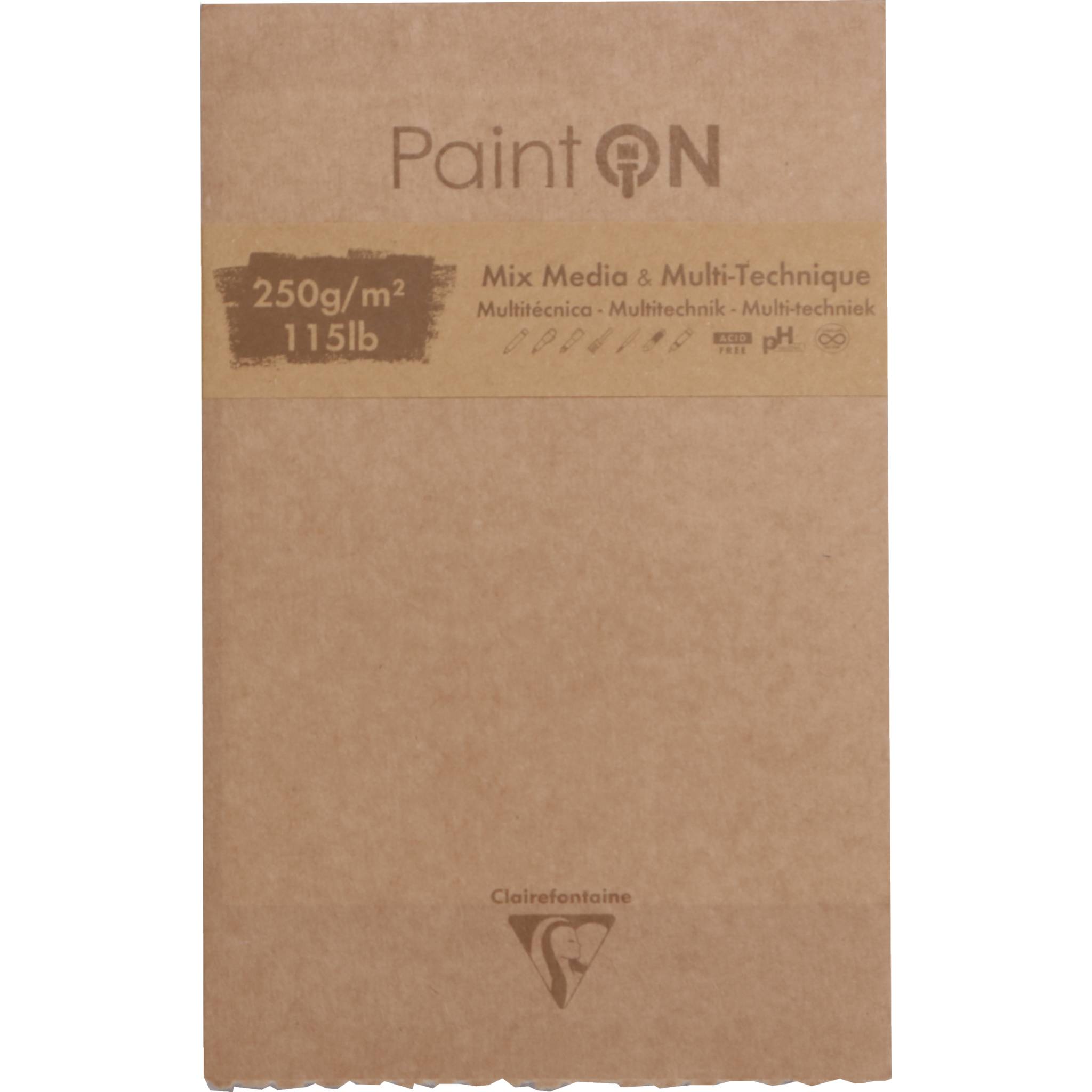 Clairefontaine Block, geleimt, 50 Bl, 250g, 13 ,9x21,5cm, sortiert 975174C