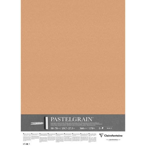 Clairefontaine PastelGrain 50x70cm 5 Bogen 360g - Siena 976069C