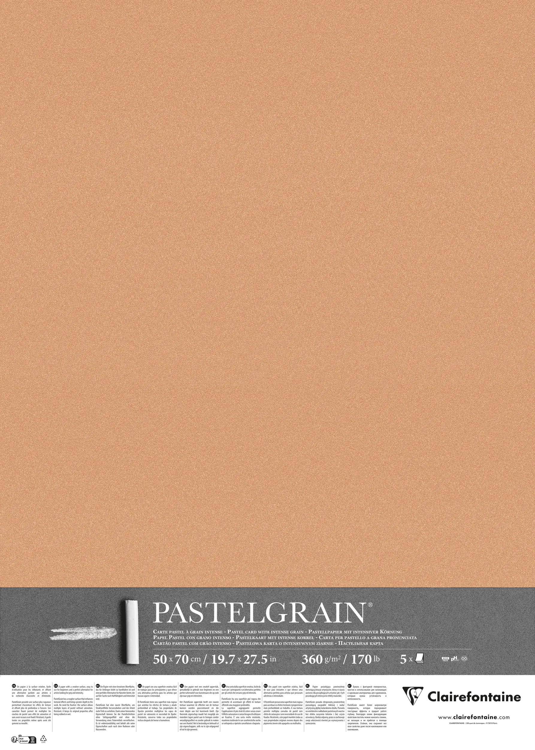 Clairefontaine PastelGrain 50x70cm 5 Bogen 360g - Siena 976069C