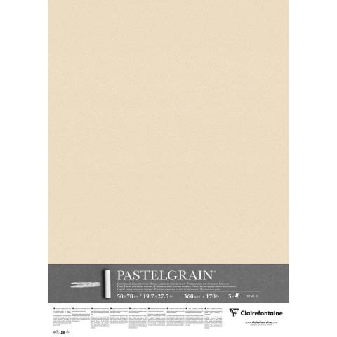 Clairefontaine PastelGrain 50x70cm 5 Bogen 360g - Maisfarben 976067C