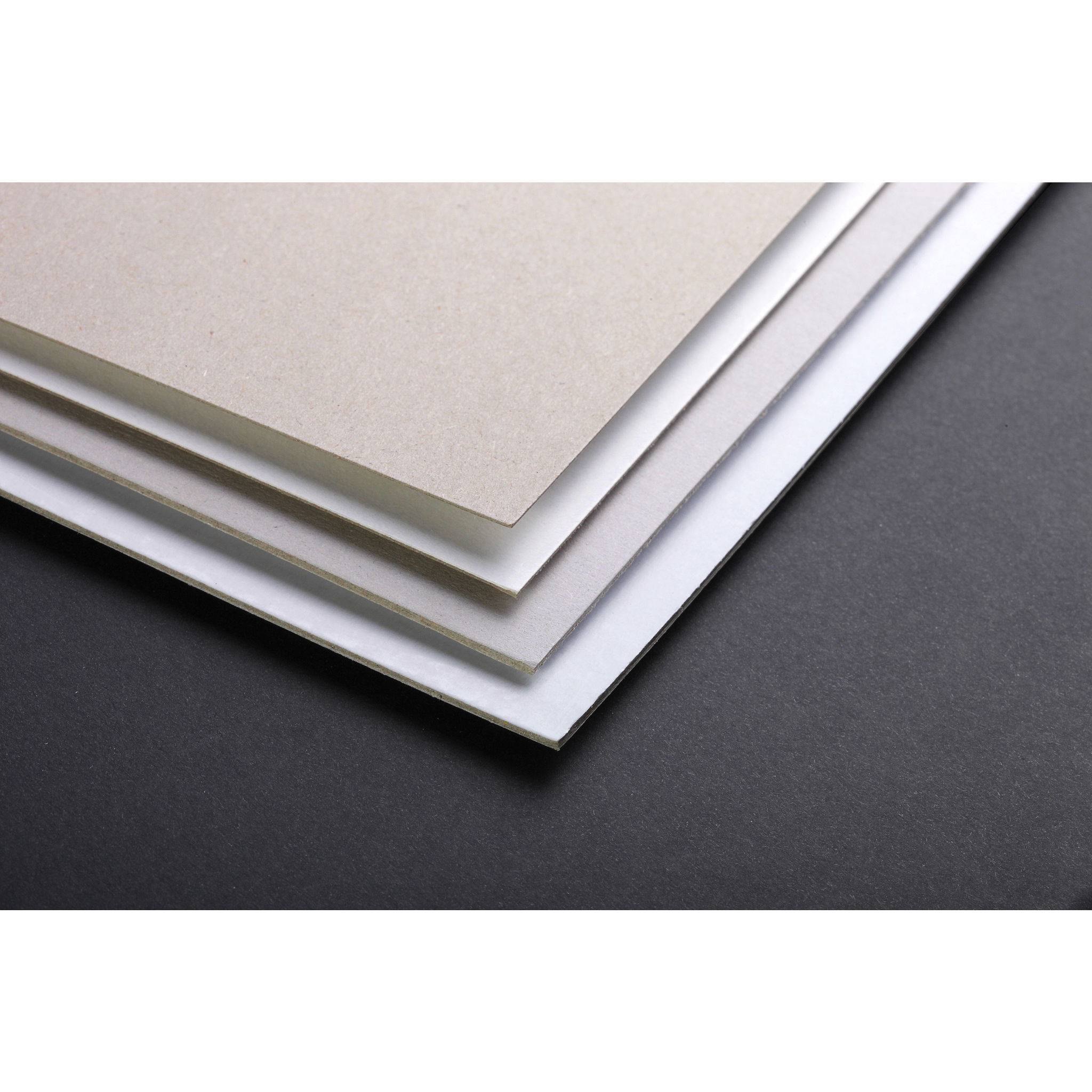 Clairefontaine Mittelfeiner Karton 1mm 50x65cm, 600g 10 Bogen Weiß & Grau 93990C