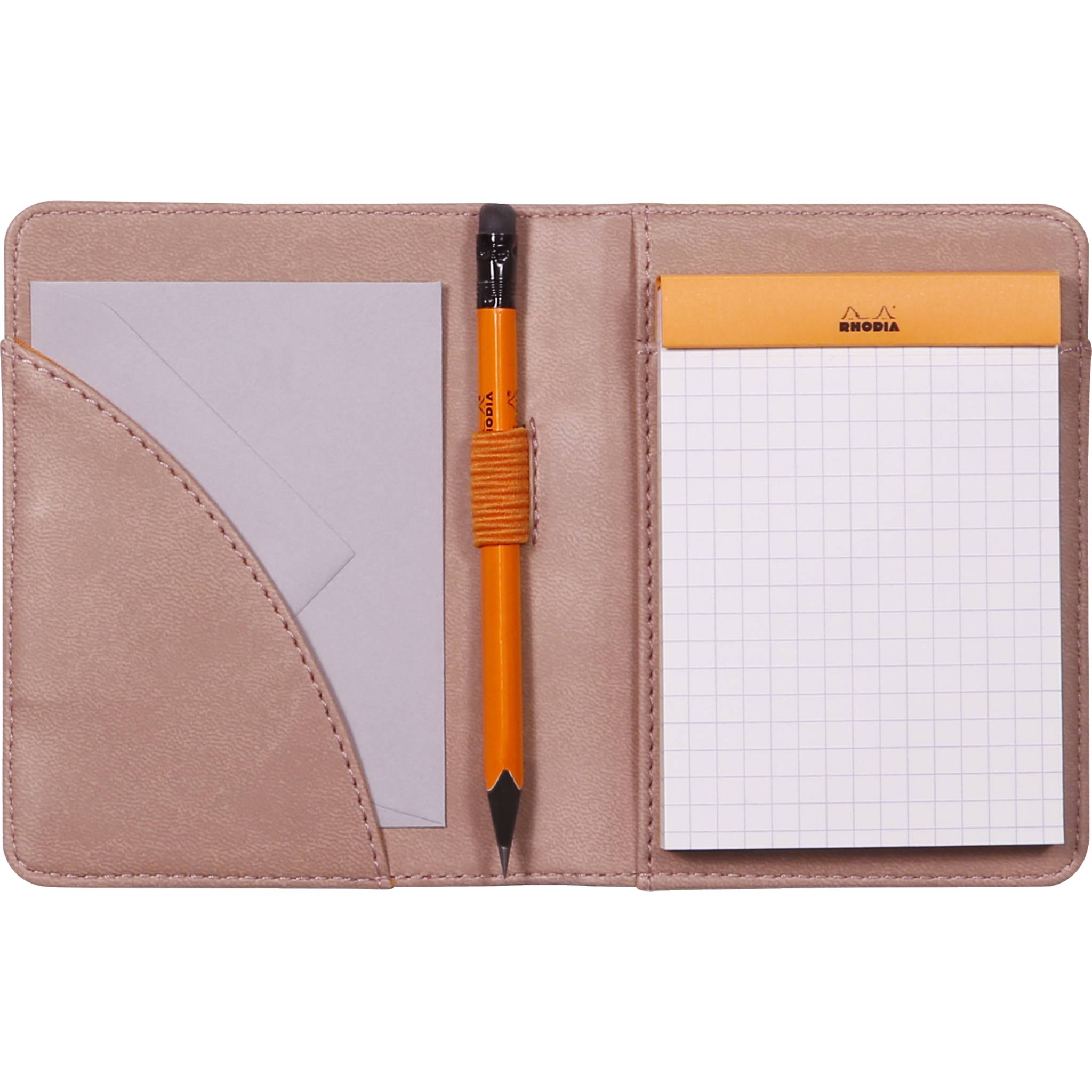 Rhodia Mappe für Block oder Notizheft A7, N°11 9,5x12,5 cm Rosenholz 211009C