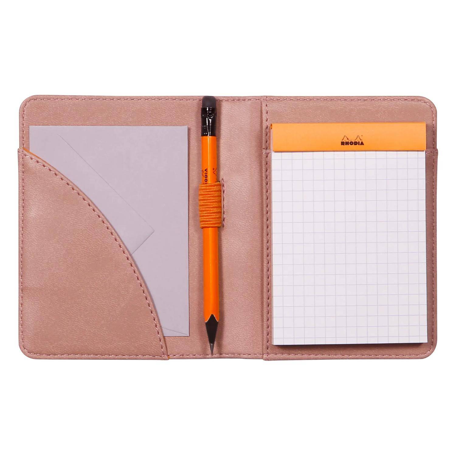 Rhodia Mappe für Block oder Notizheft A7, N°11 9,5x12,5 cm Rosenholz 211009C