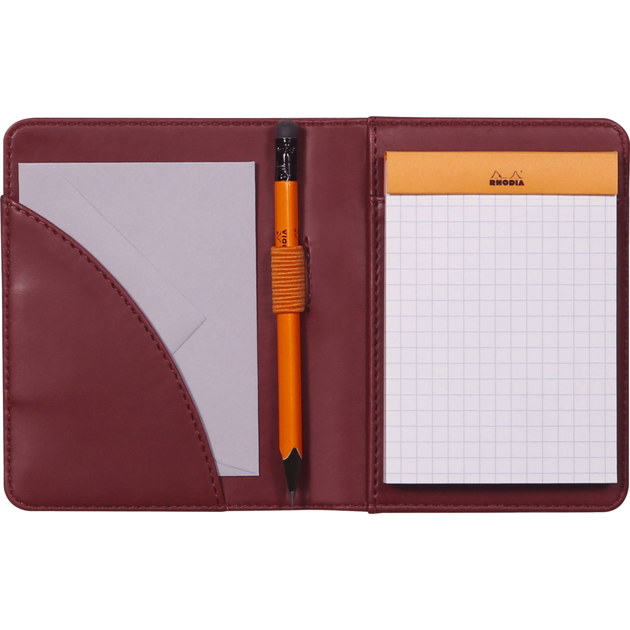 Rhodia Mappe für Block oder Notizheft A7, N°11 9,5x12,5 cm Weinrot 211008C
