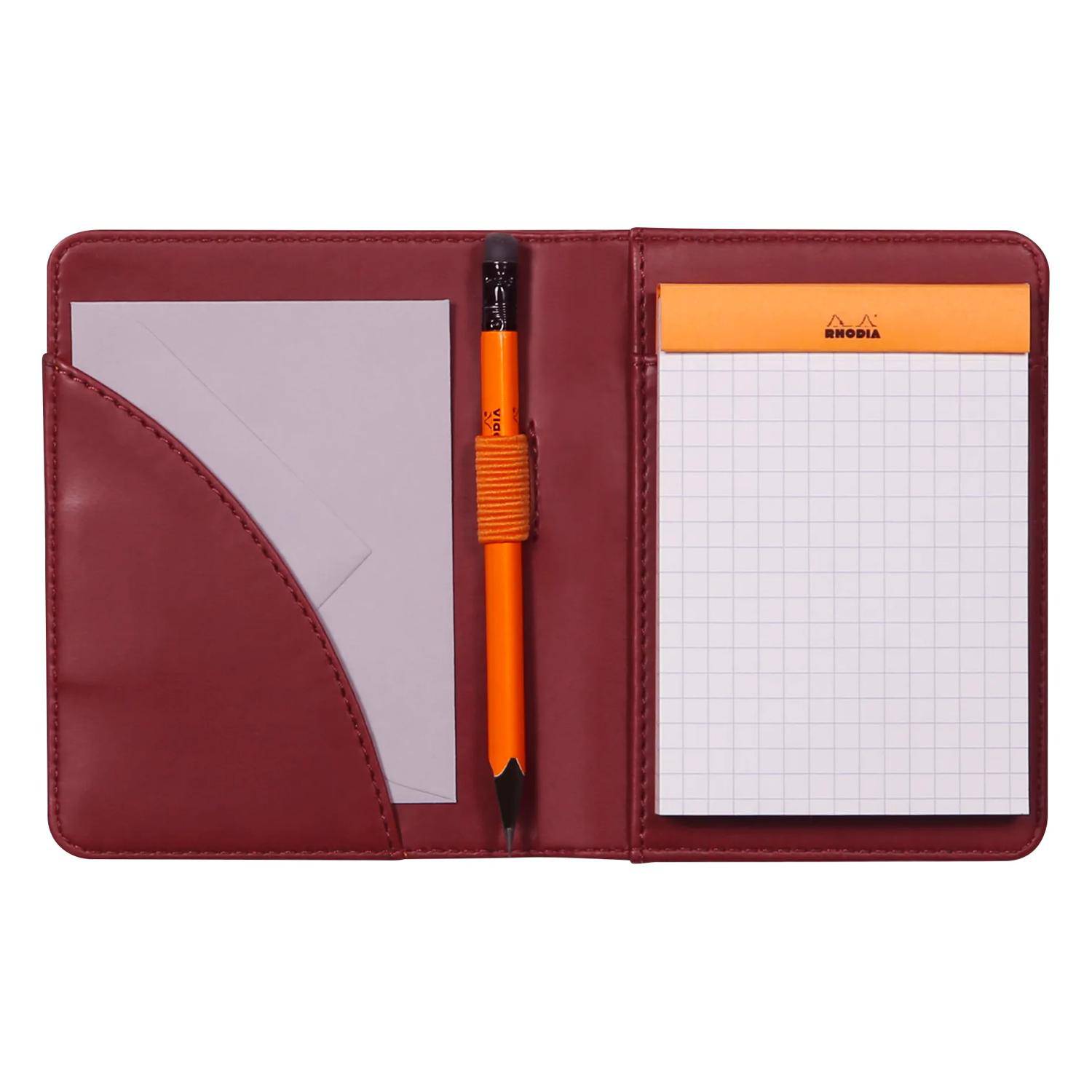 Rhodia Mappe für Block oder Notizheft A7, N°11 9,5x12,5 cm Weinrot 211008C